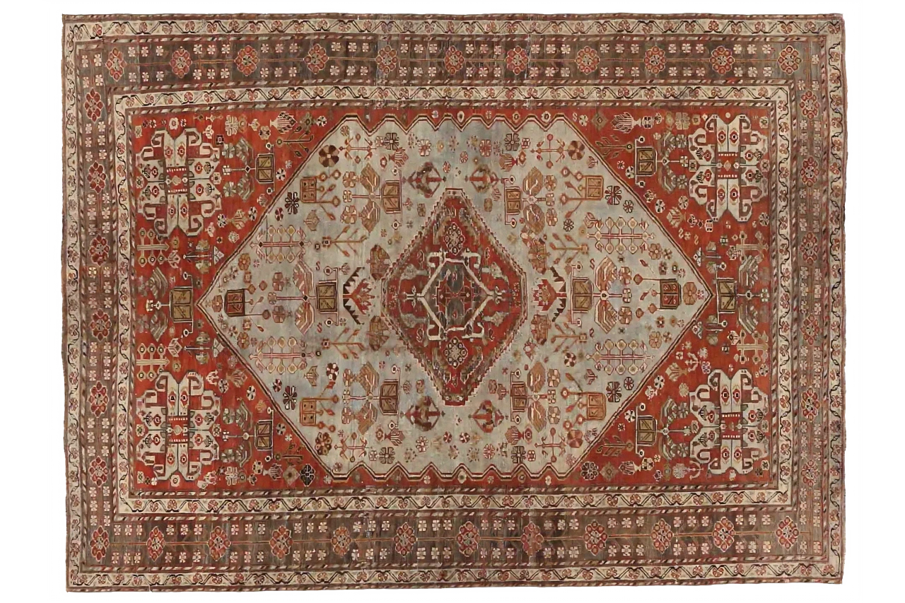 Antique Persian Shiraz Traditional Rug 68892