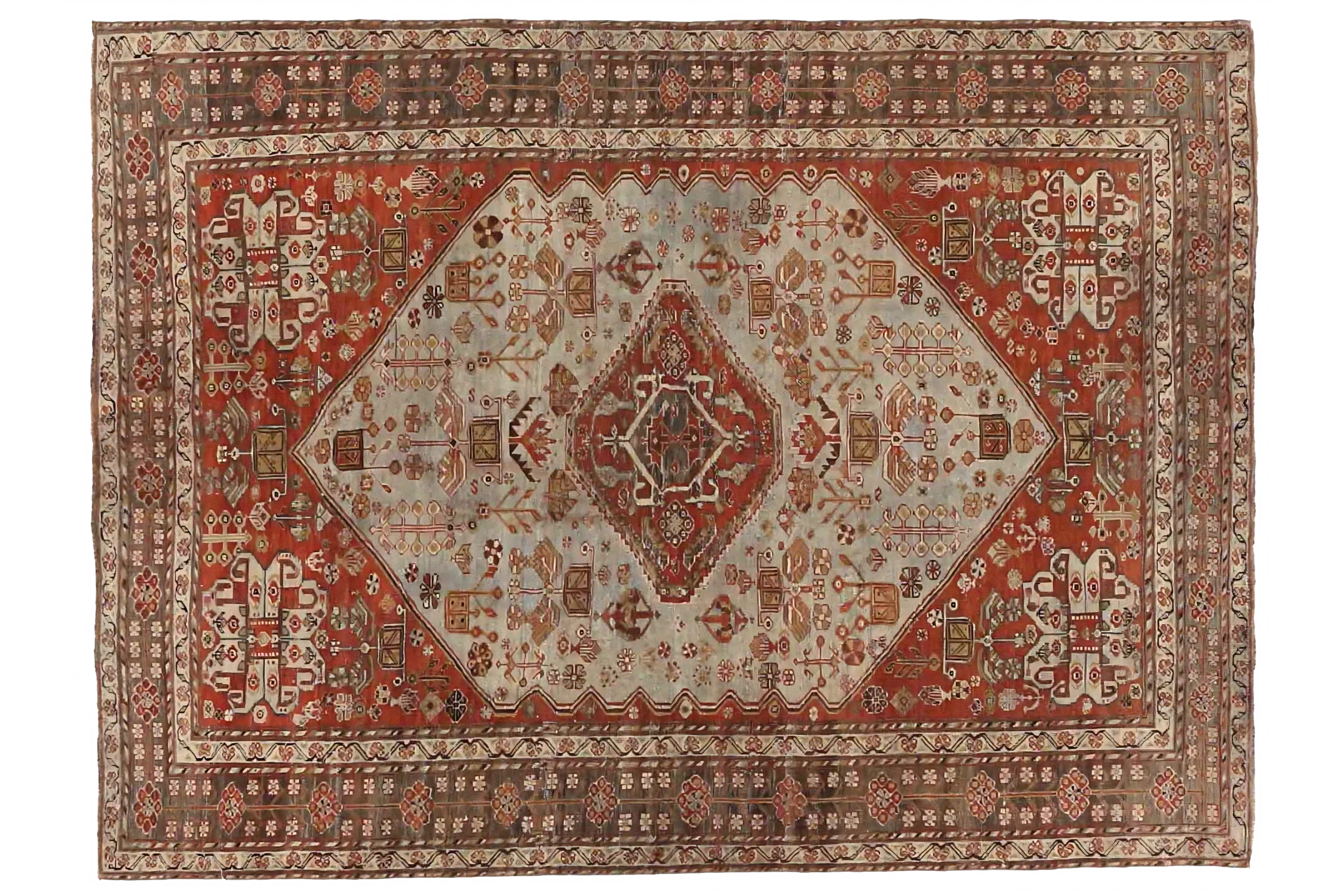 Antique Persian Shiraz Traditional Rug 68892