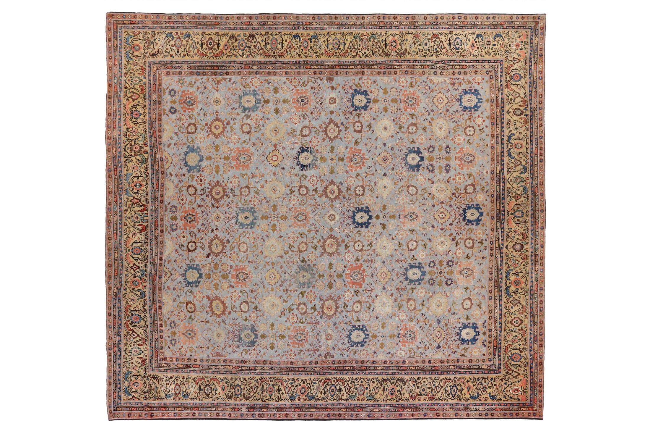 Antique Persian Sultanabad Transitional Rug 68893