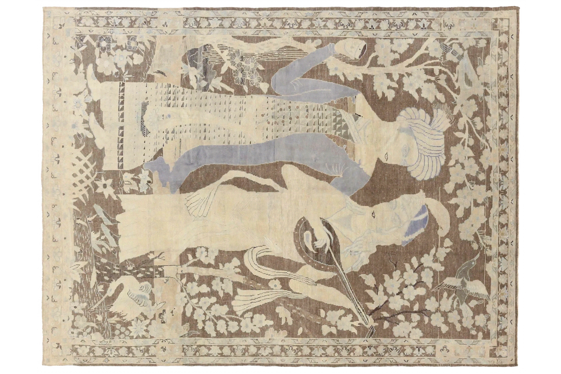 Antique Persian Hamadan Transitional Rug 68896