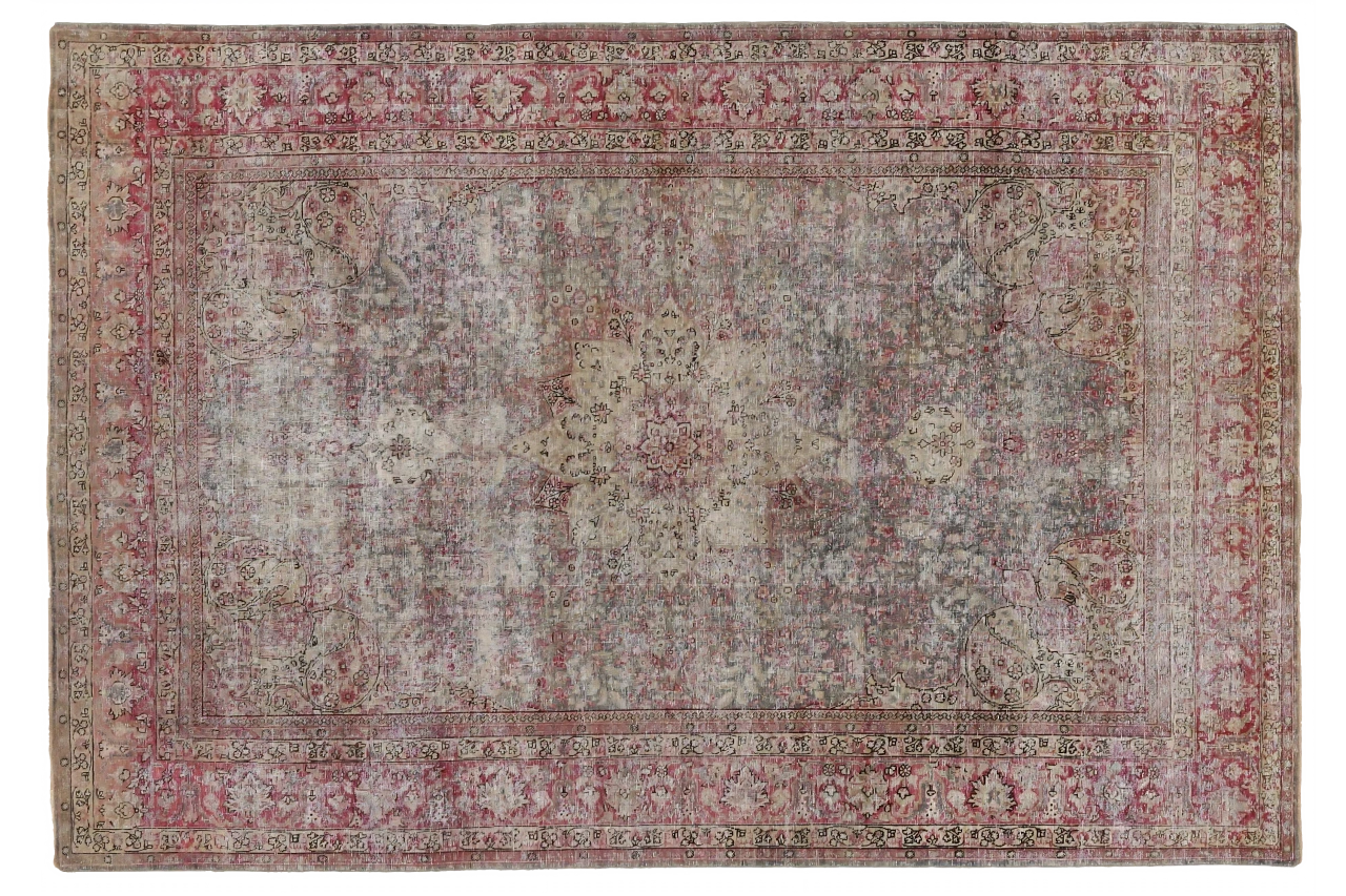 Antique Persian Tabriz Transitional Rug 68897
