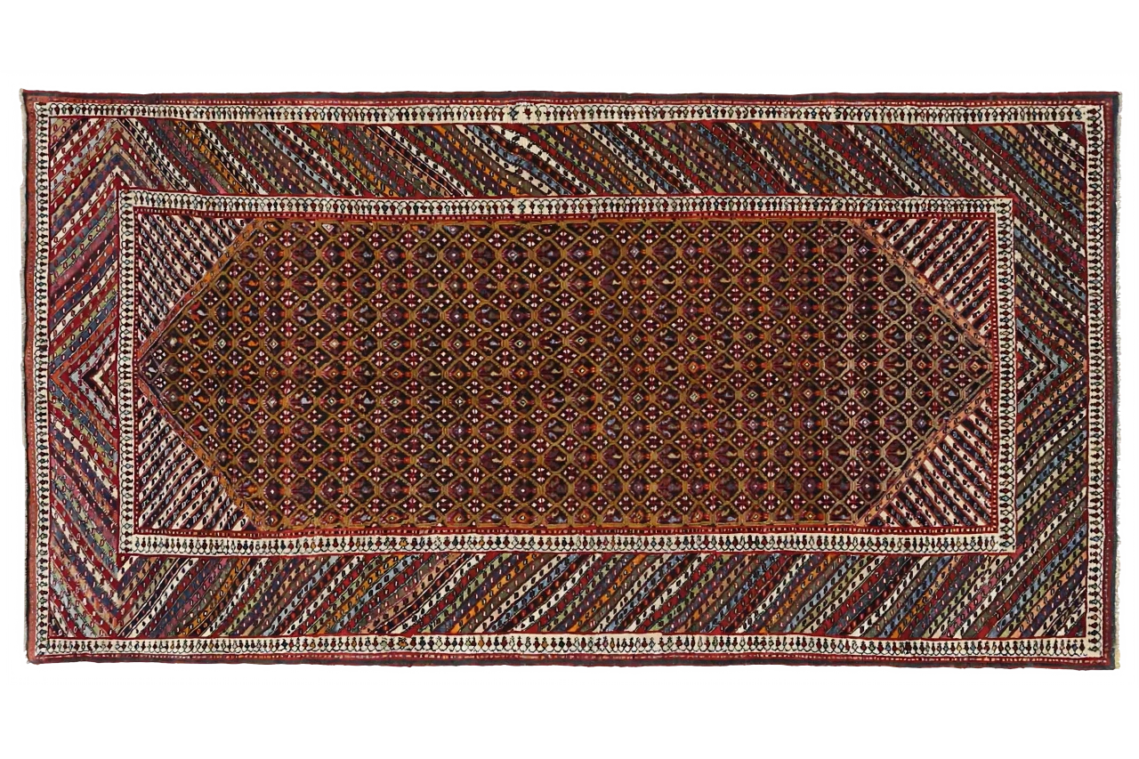 Antique Persian Semnan Traditional Rug 68903