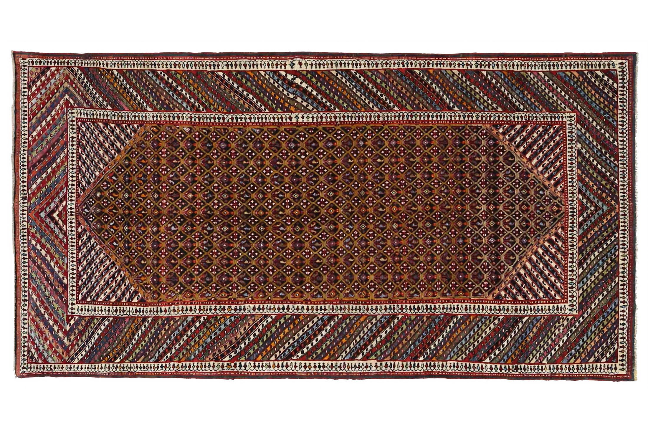 Antique Persian Semnan Traditional Rug 68903