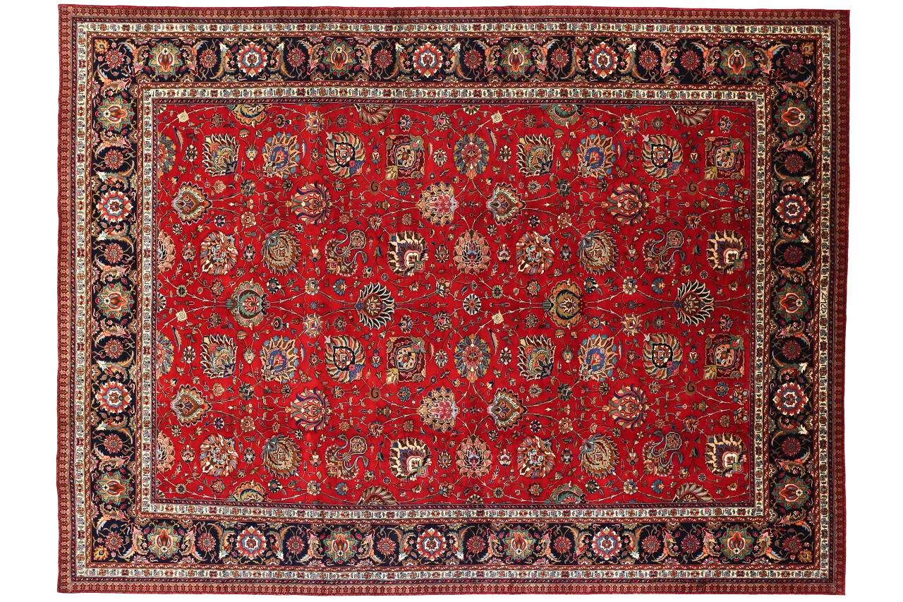 Antique Persian Tabriz Traditional Rug 68905