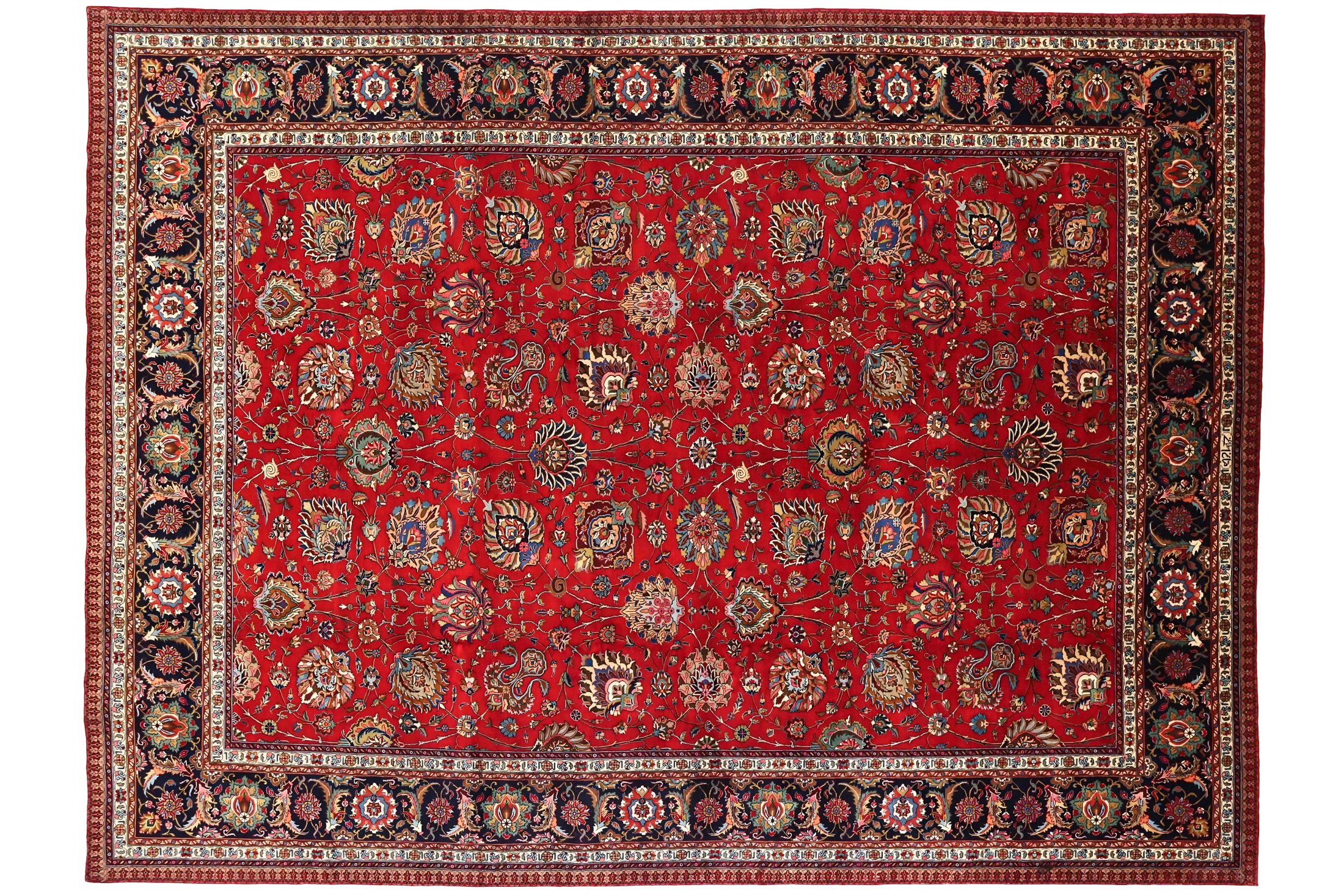 Antique Persian Tabriz Traditional Rug 68905