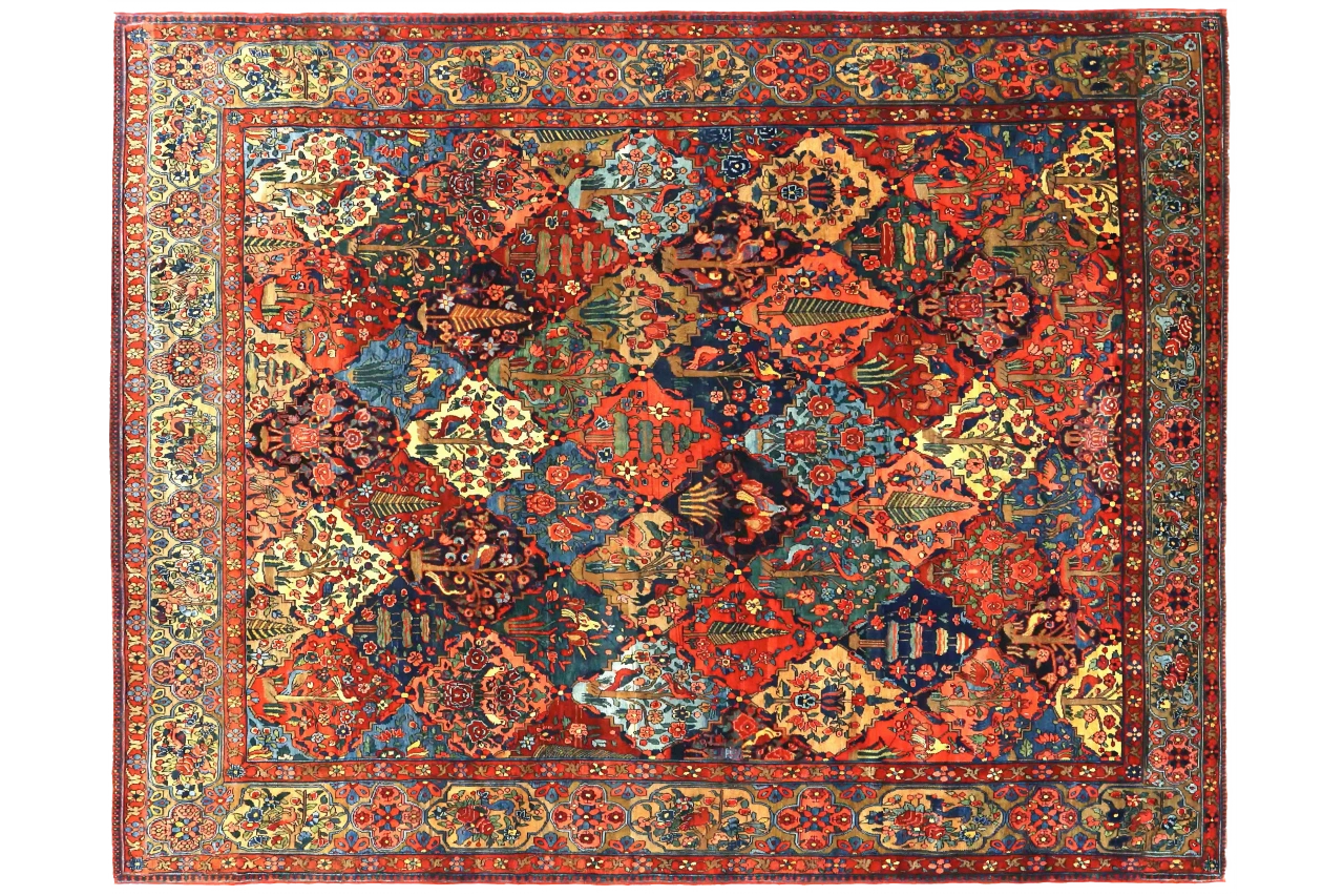 Antique Persian Bakhtiar Traditional Rug 69064