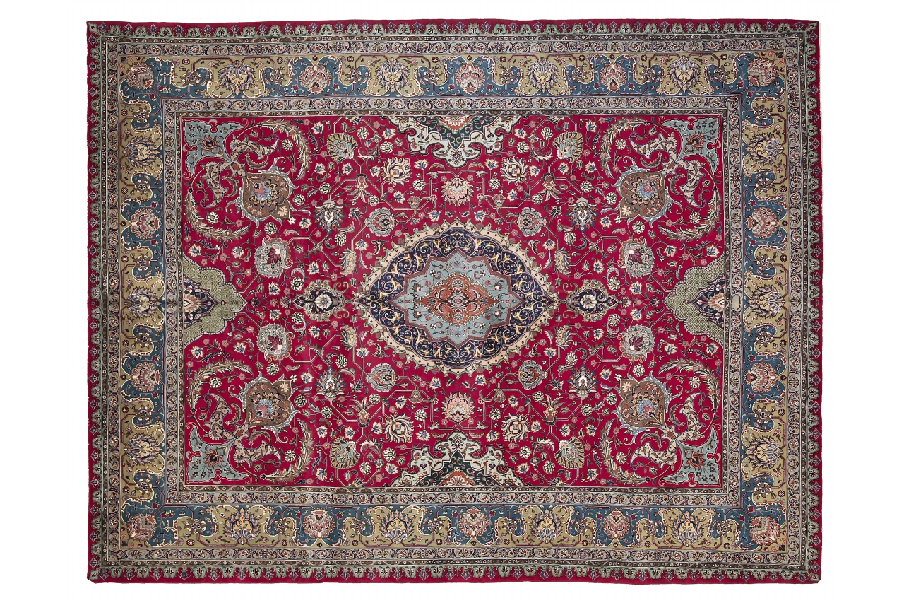 Antique Persian Tabriz Traditional Rug 69246