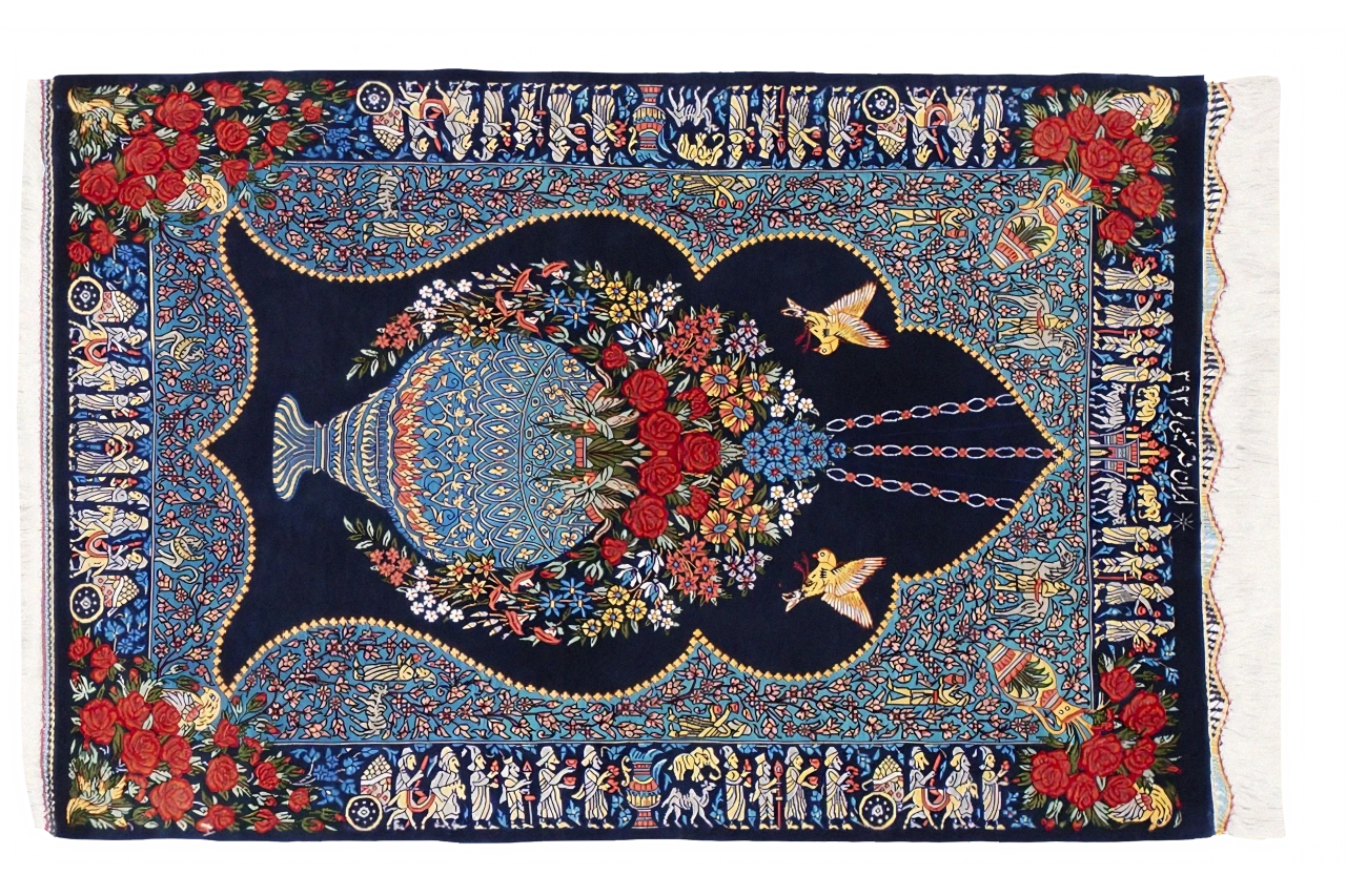 Persian Qom Silk Traditional Rug 69274