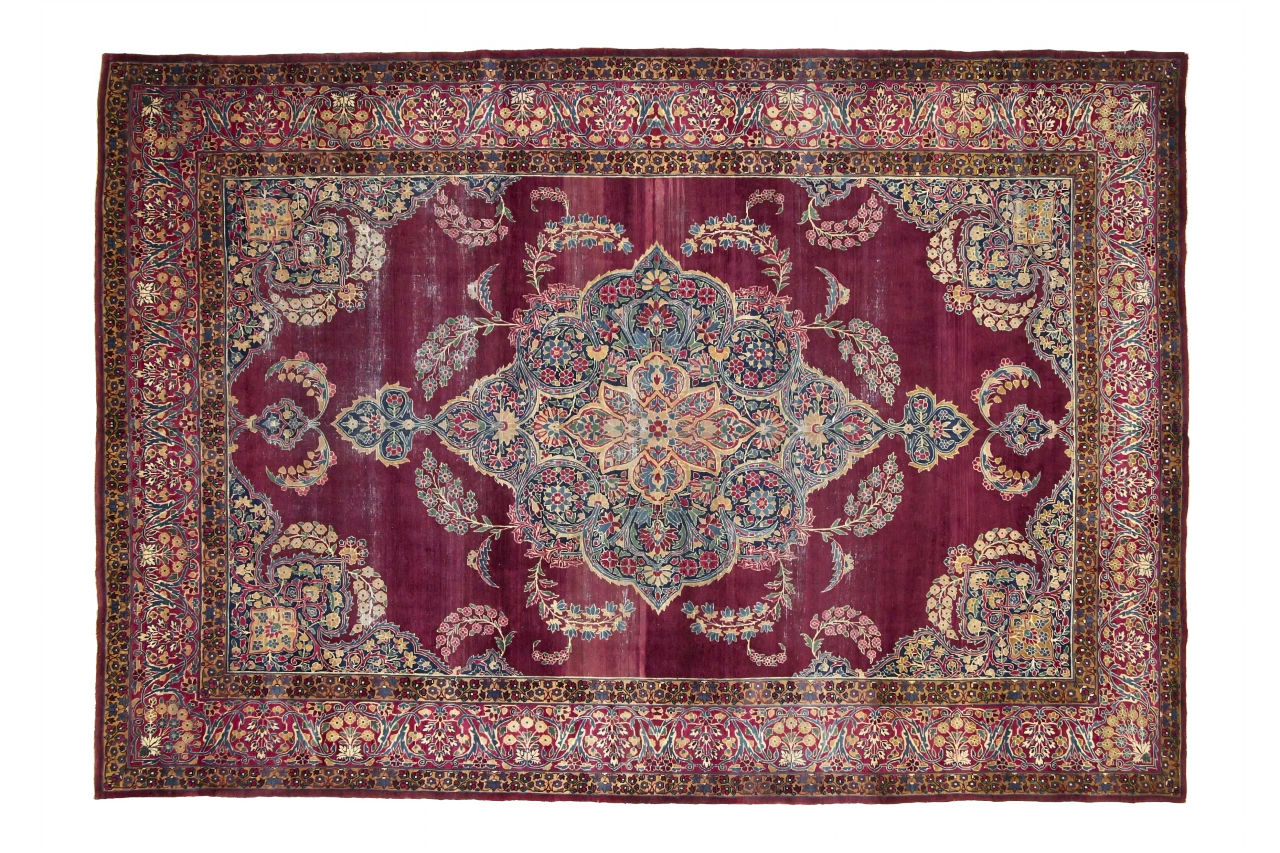 Antique Persian Yazd Traditional Rug 69378