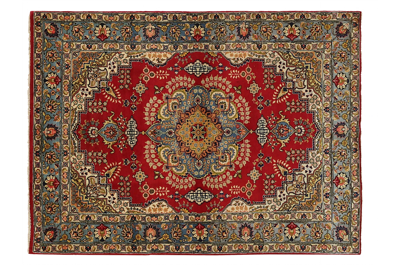 Antique Persian Mashad Traditional Rug 69511