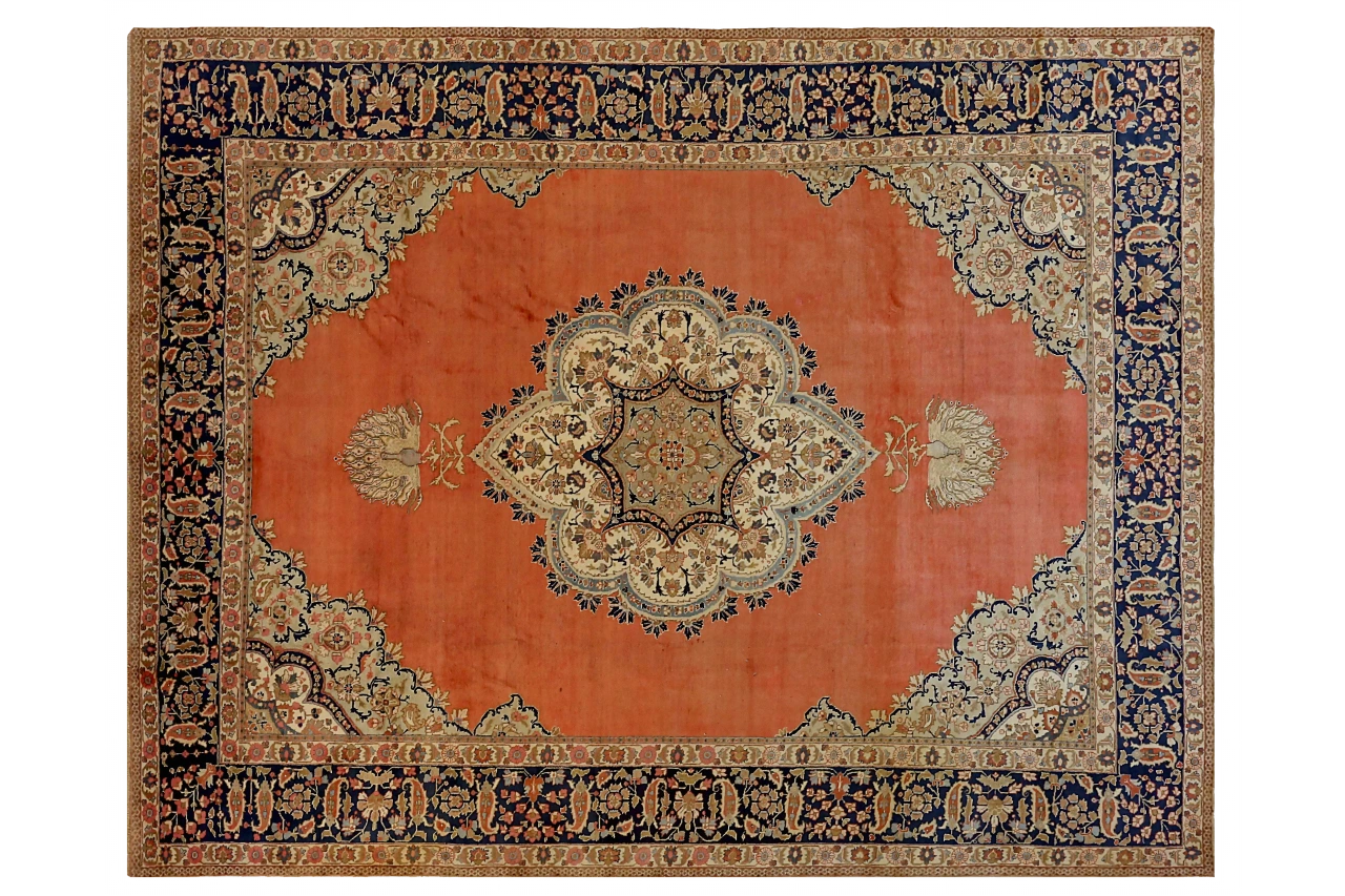 Antique Persian Tabriz Traditional Rug 69516
