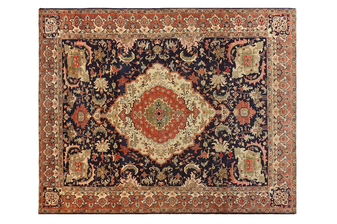 Antique Persian Tabriz Traditional Rug 69608