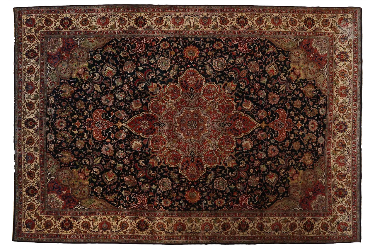 Antique Persian Tabriz Traditional Rug 69896