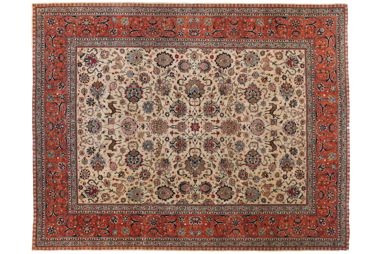 Antique Persian Tabriz Traditional Rug 69909