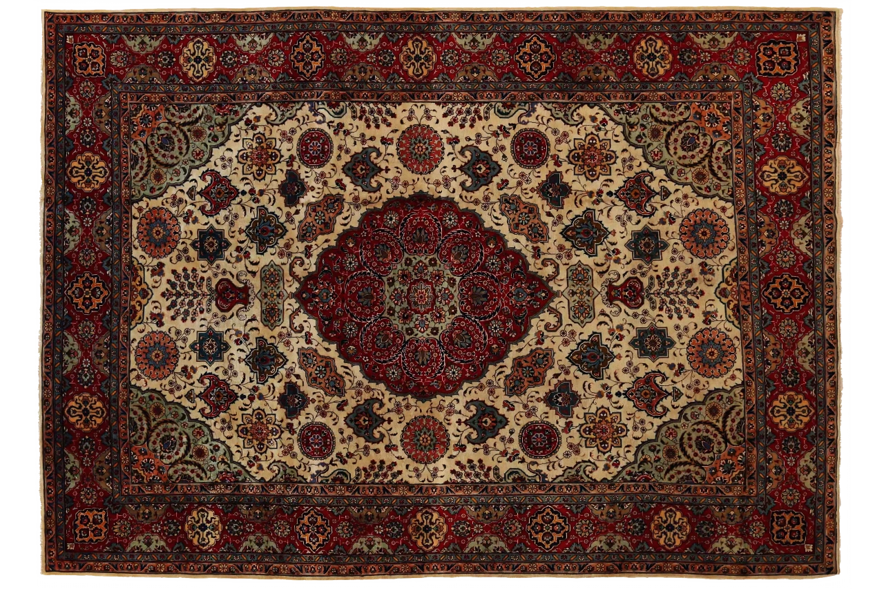 Antique Persian Tabriz Traditional Rug 69917