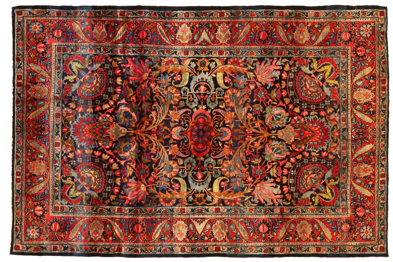 Antique Persian Yazd Traditional Rug 69924