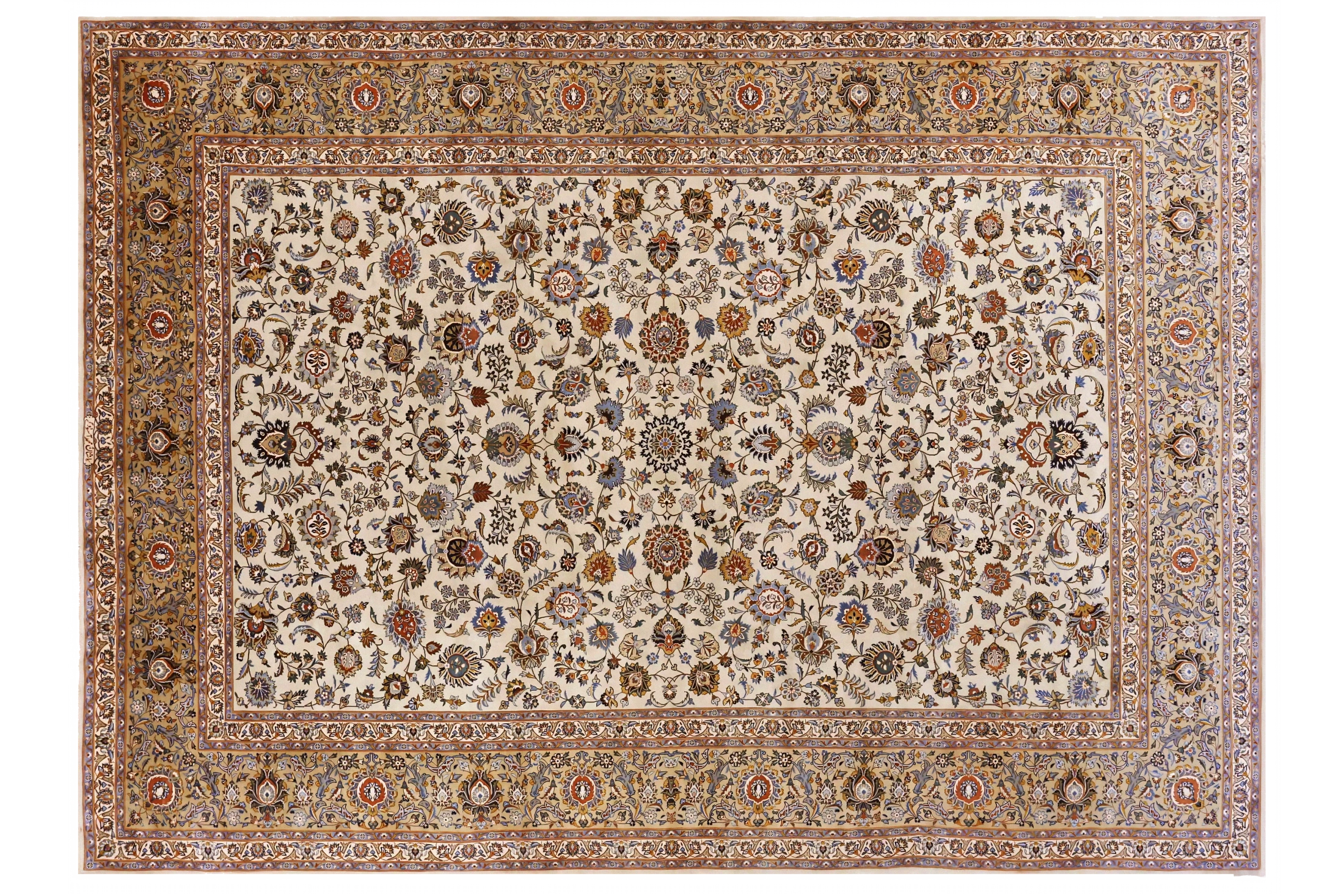 Antique Persian Kashan Traditional Rug 70439