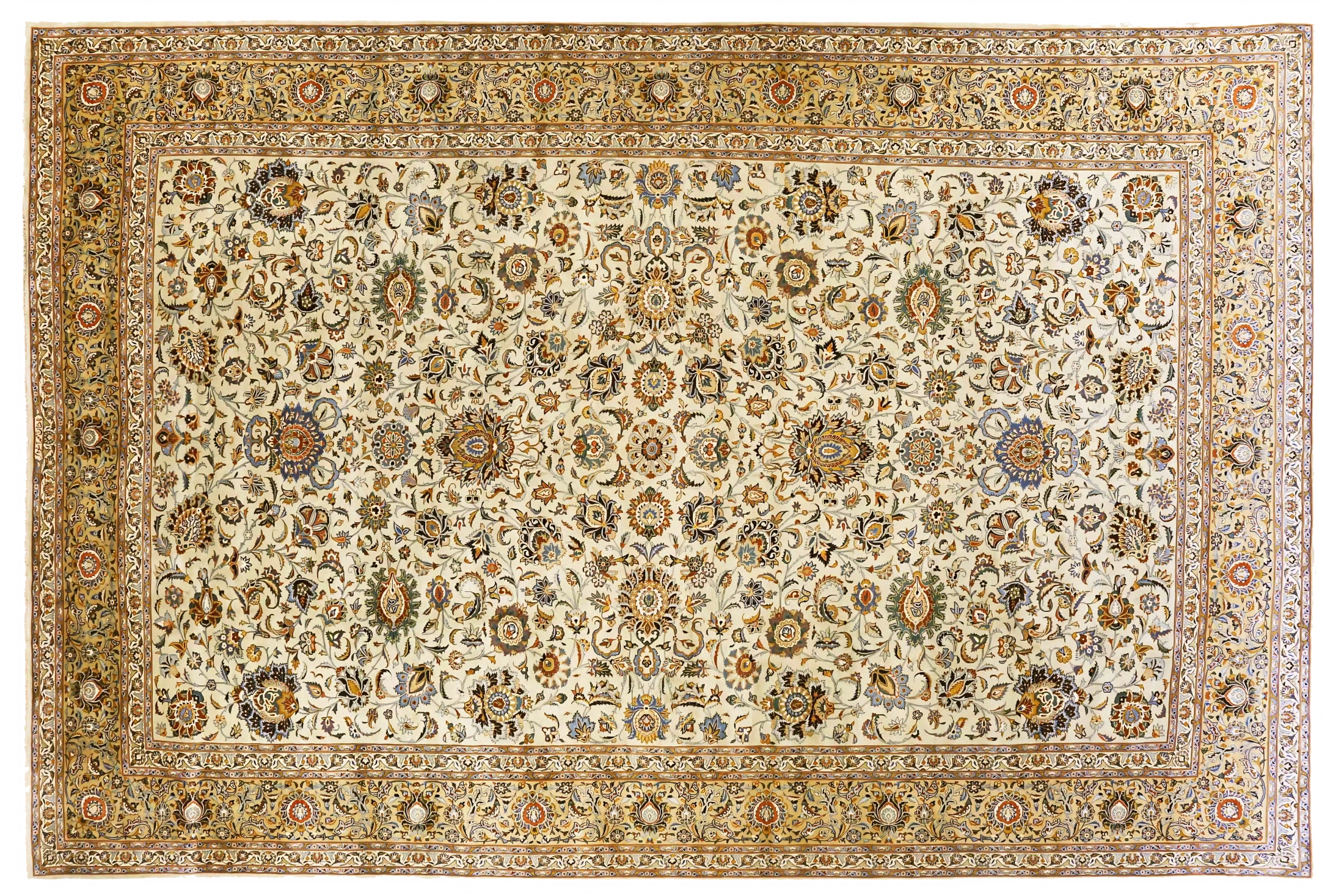 Antique Persian Kashan Traditional Rug 70443