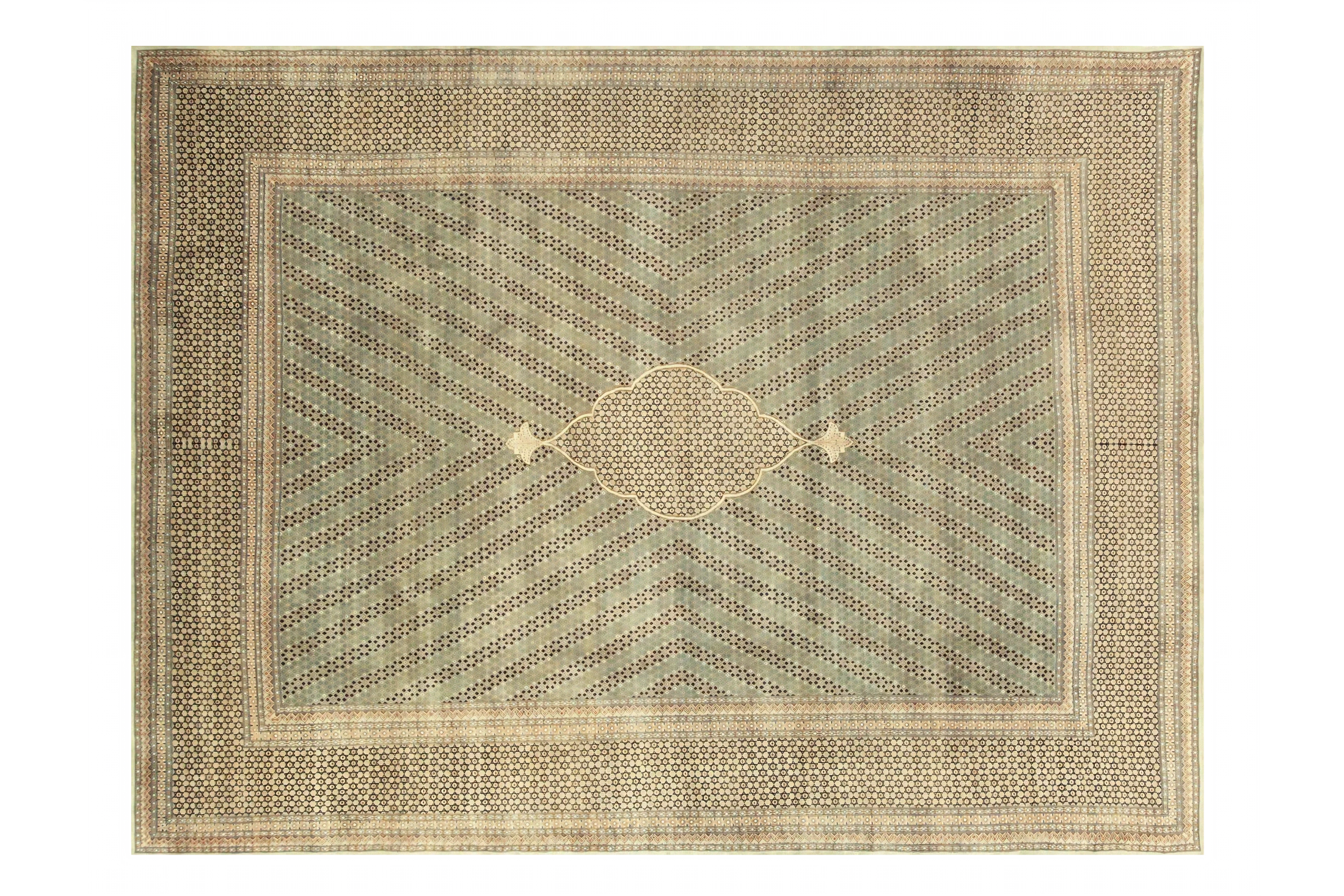 Antique Persian Kerman Transitional Rug 70452