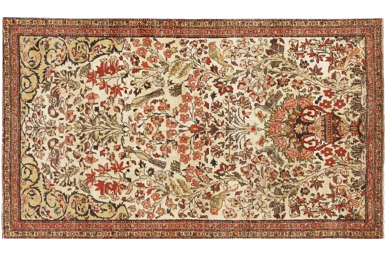 Antique Persian Yazd Transitional Rug 70458