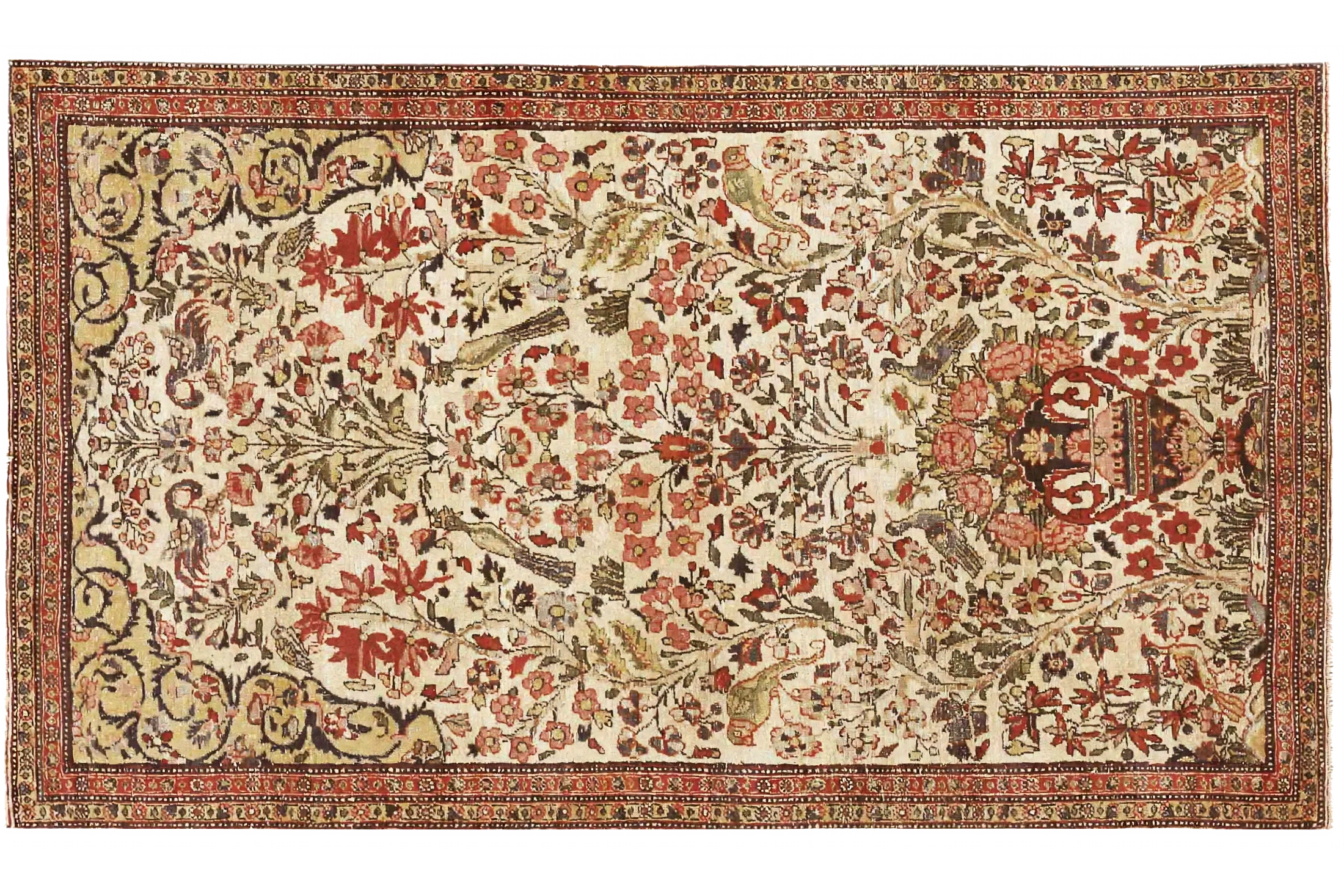 Antique Persian Yazd Transitional Rug 70458