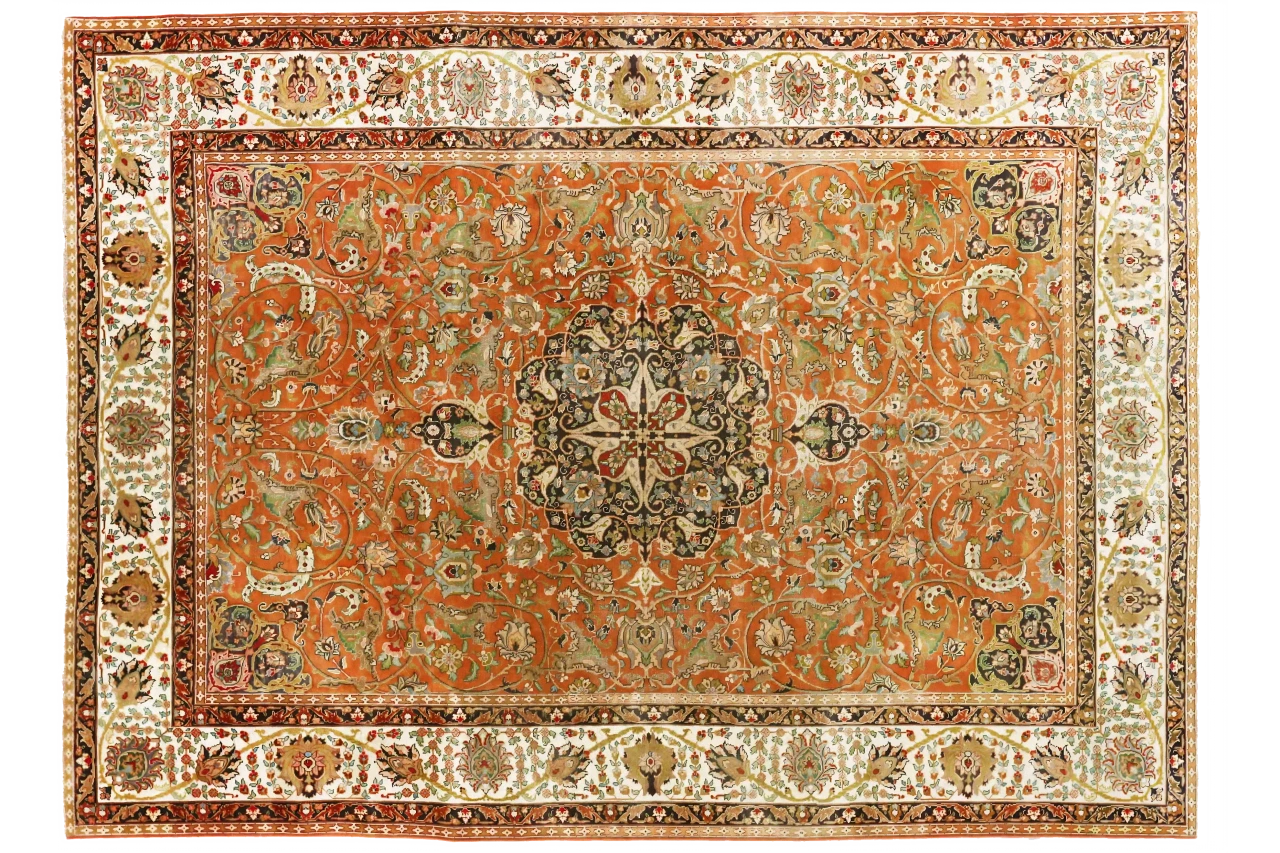 Antique Persian Tabriz Traditional Rug 70464