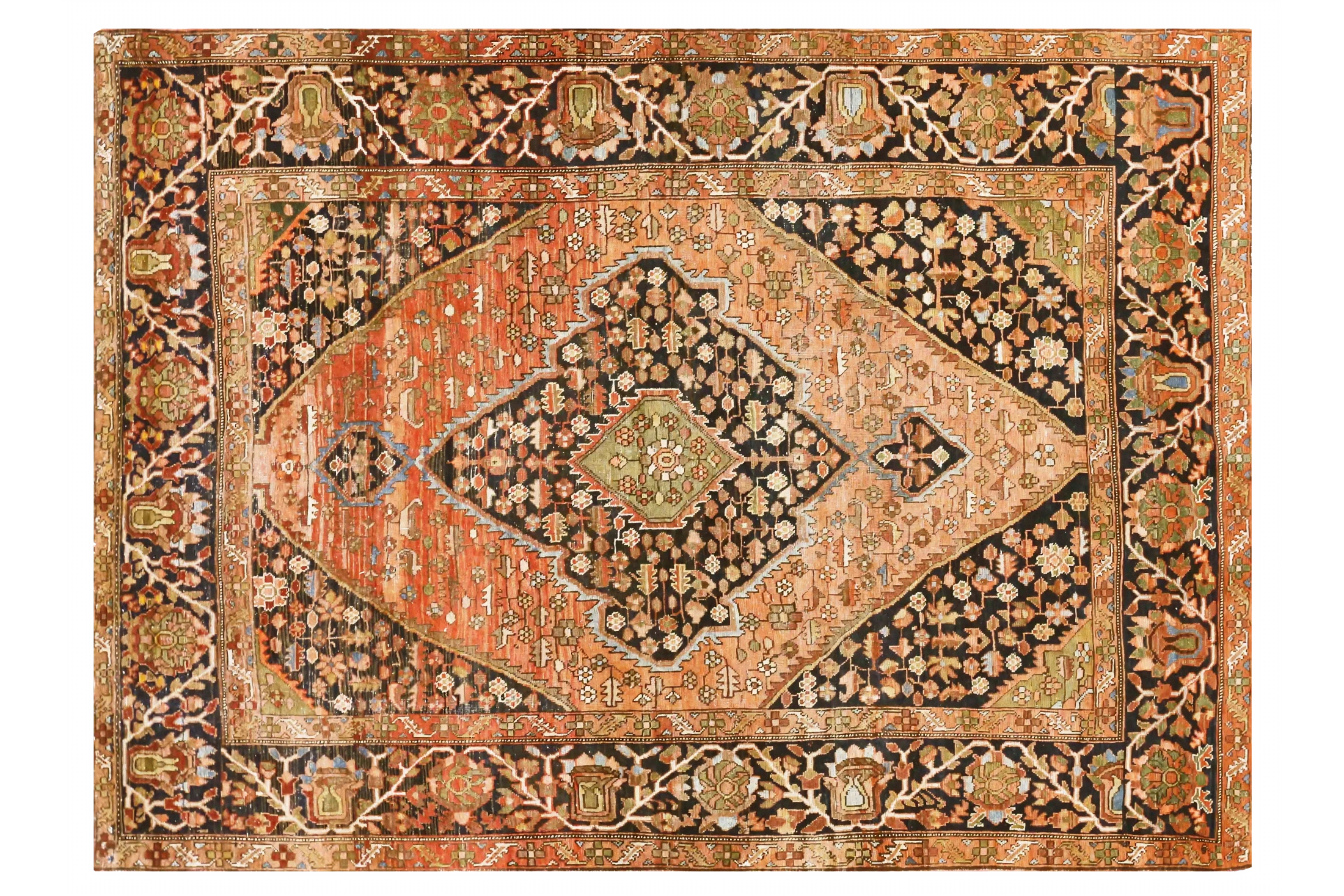 Antique Persian Farahan Transitional Rug 70470