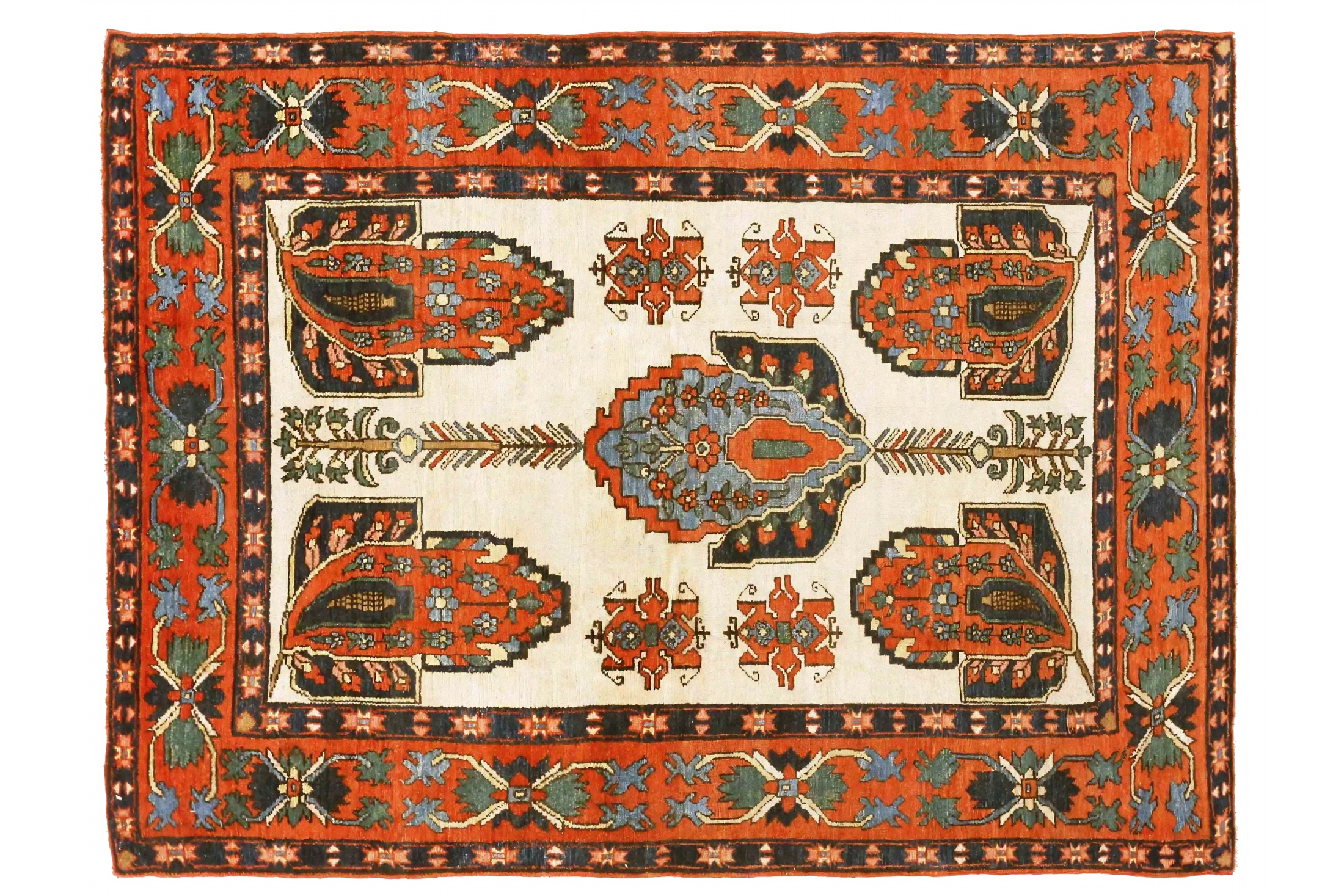 Antique Persian Heriz Transitional Rug 70478