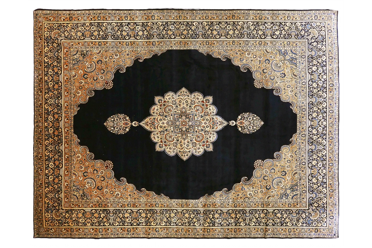 Antique Persian Kashan Traditional Rug 70483