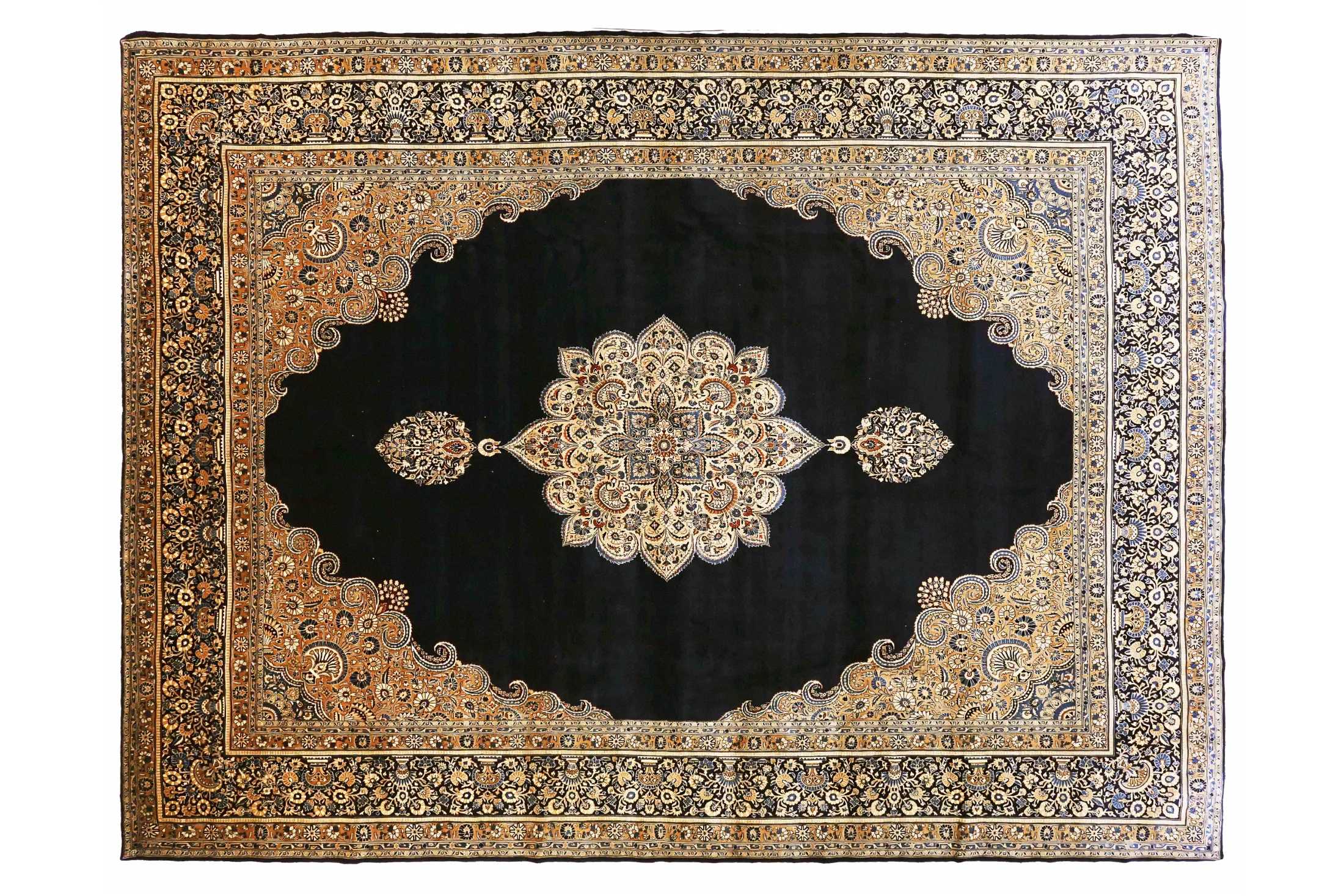 Antique Persian Kashan Traditional Rug 70483