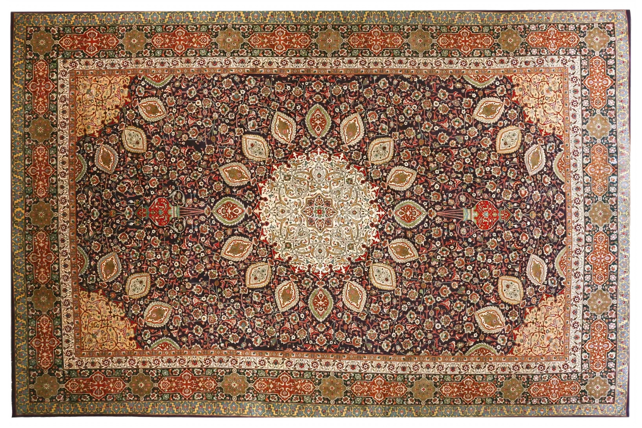 Antique Persian Tabriz Traditional Rug 70485