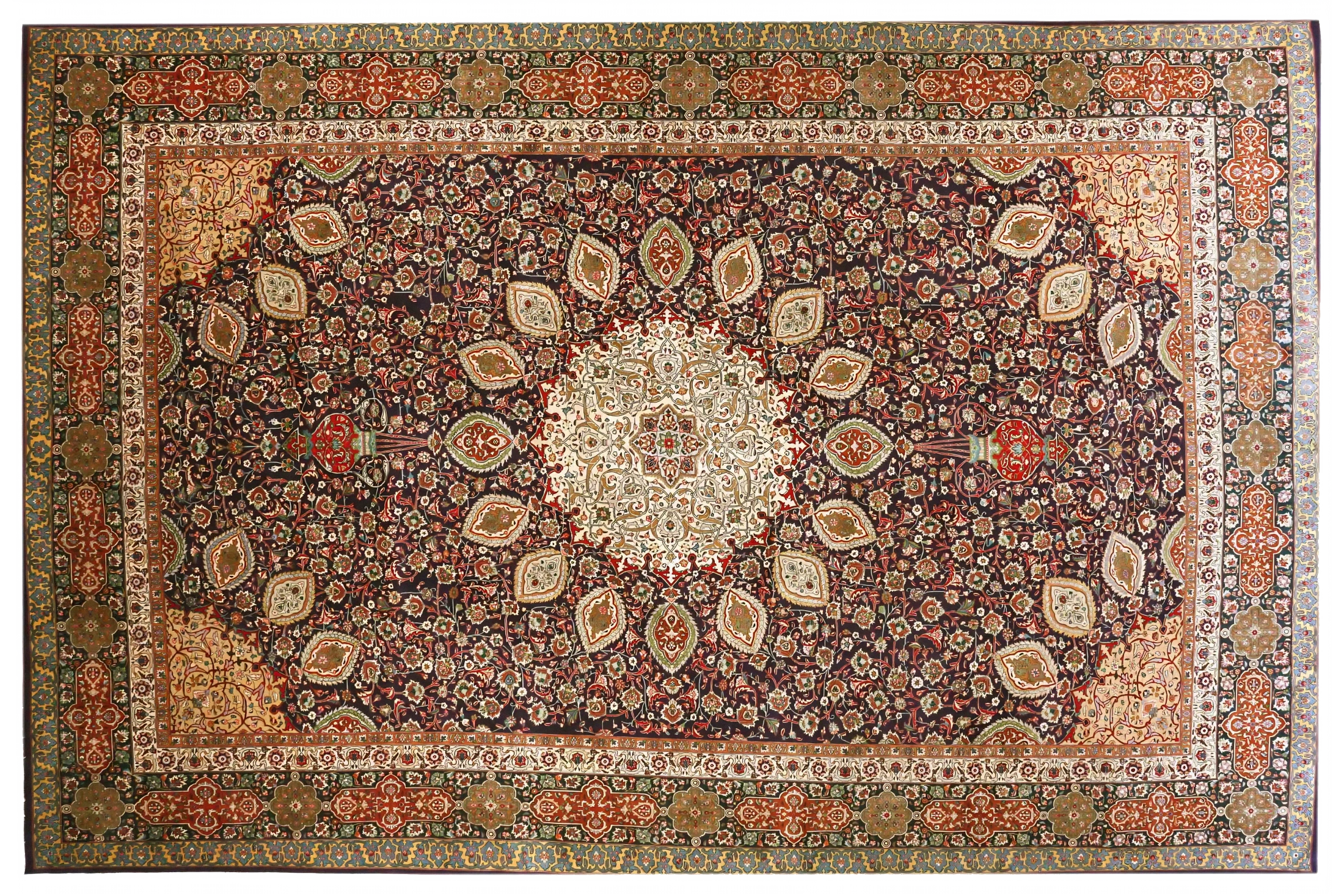 Antique Persian Tabriz Traditional Rug 70485