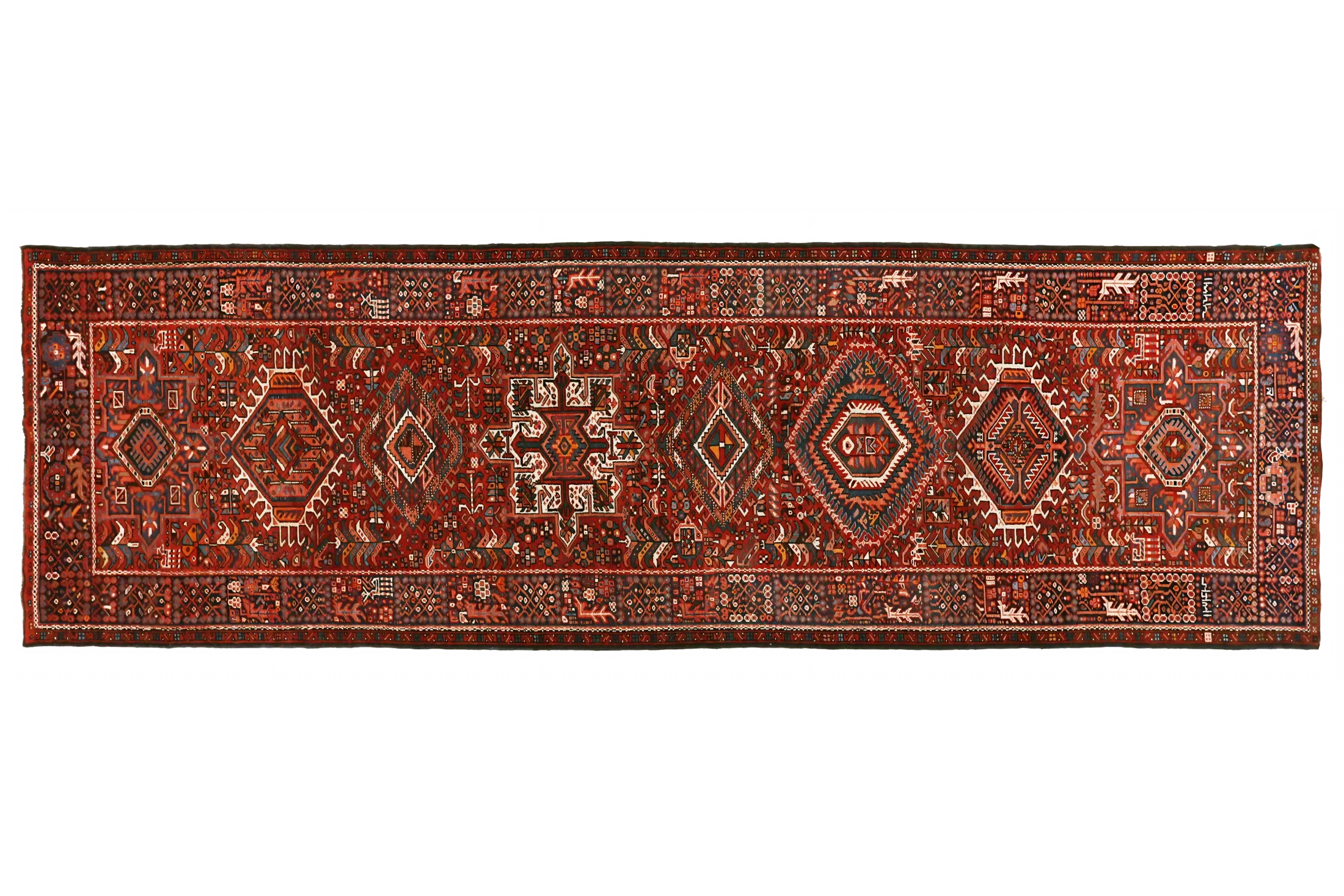 Antique Persian Gharajeh Traditional Rug 70487