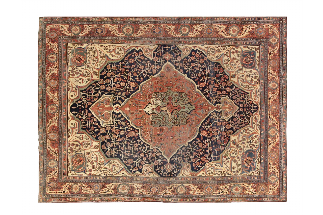 Antique Persian Farahan Traditional Rug 70600