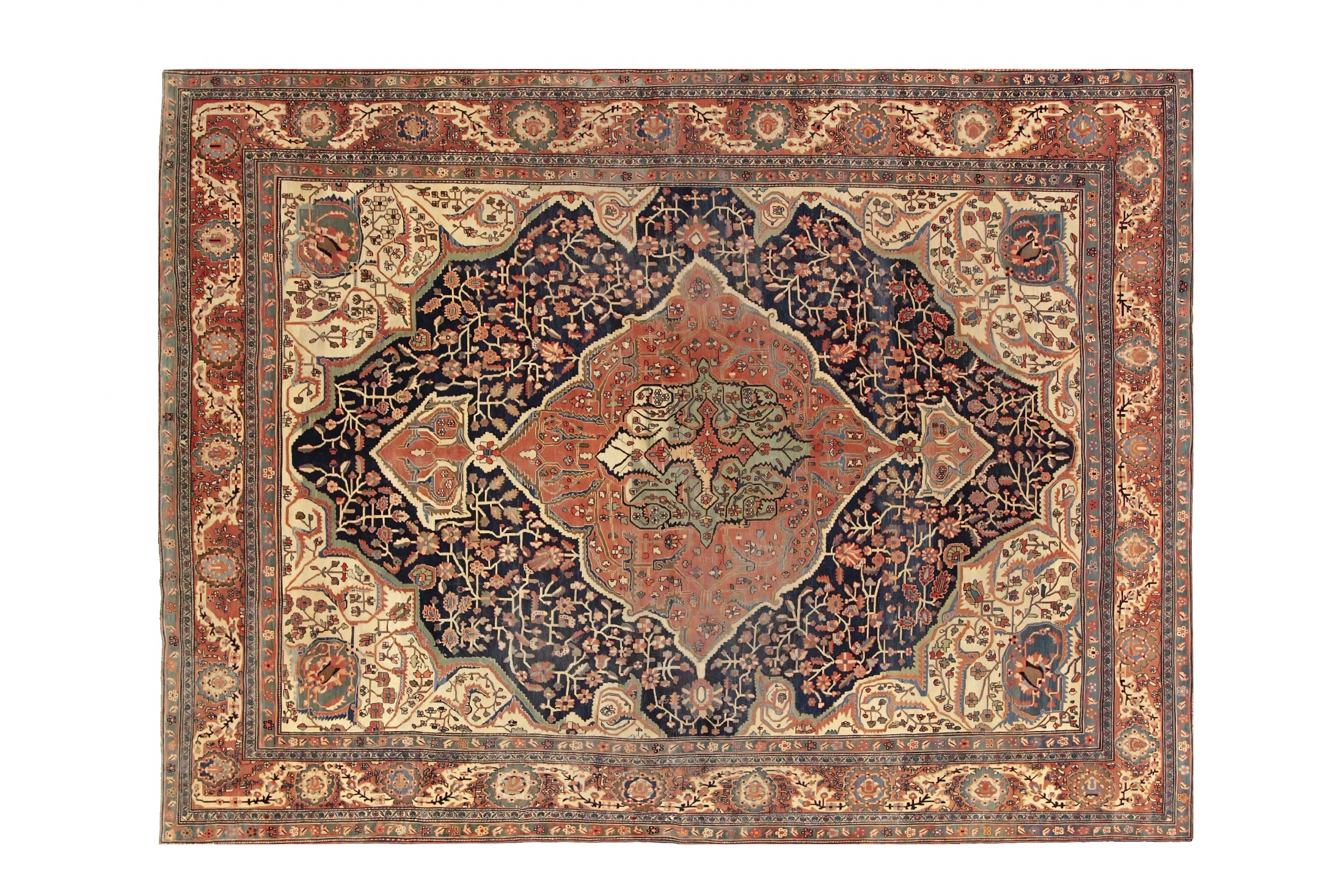 Antique Persian Farahan Traditional Rug 70600