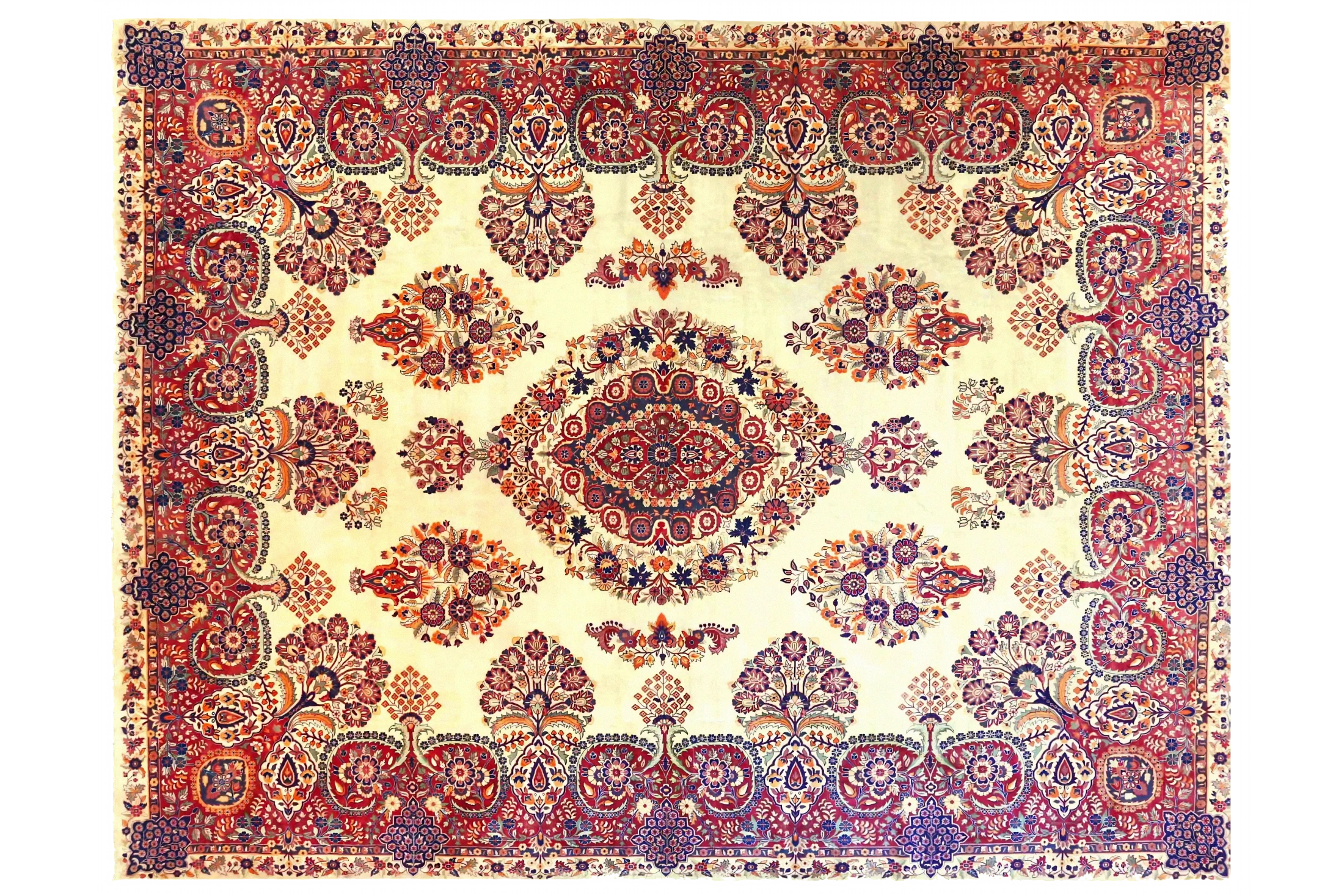 Antique Persian Kerman Traditional Rug 70604