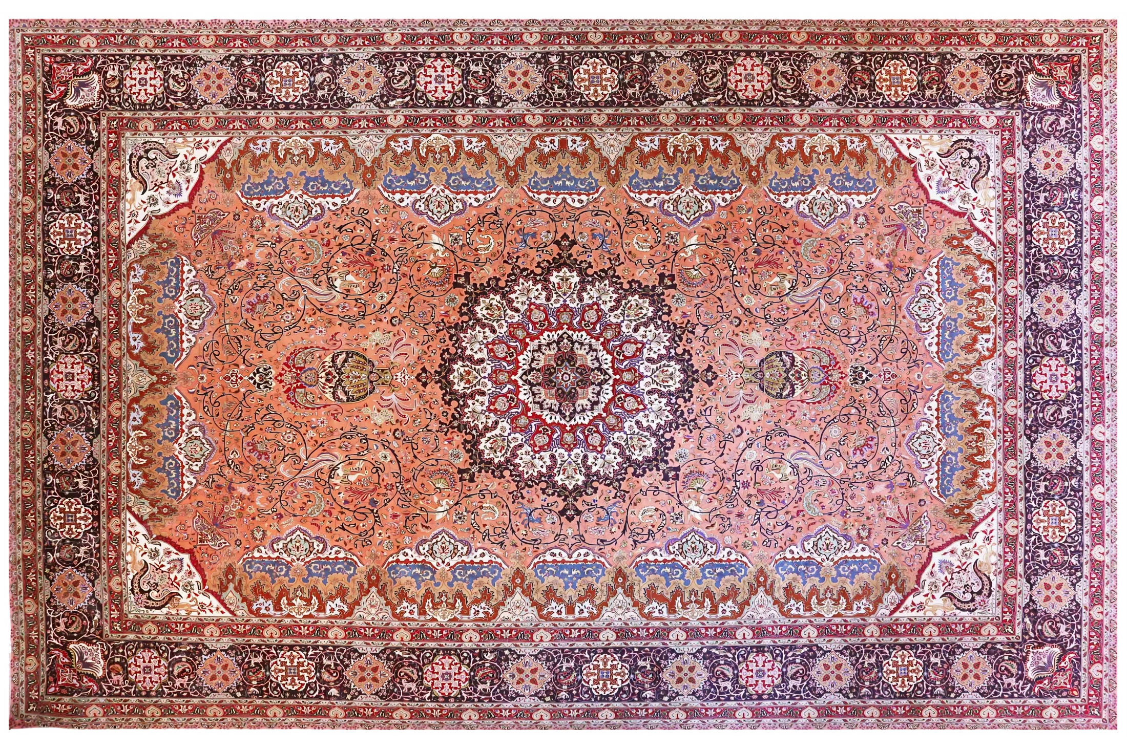 Antique Persian Tabriz Traditional Rug 70605
