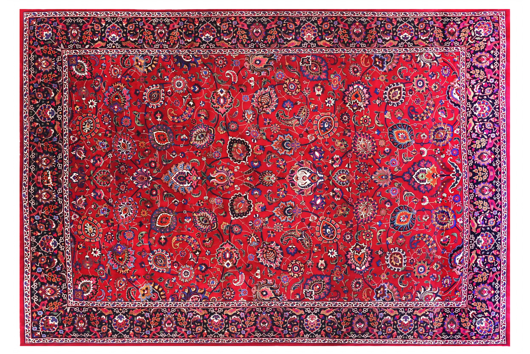 Antique Persian Mashad Traditional Rug 70606