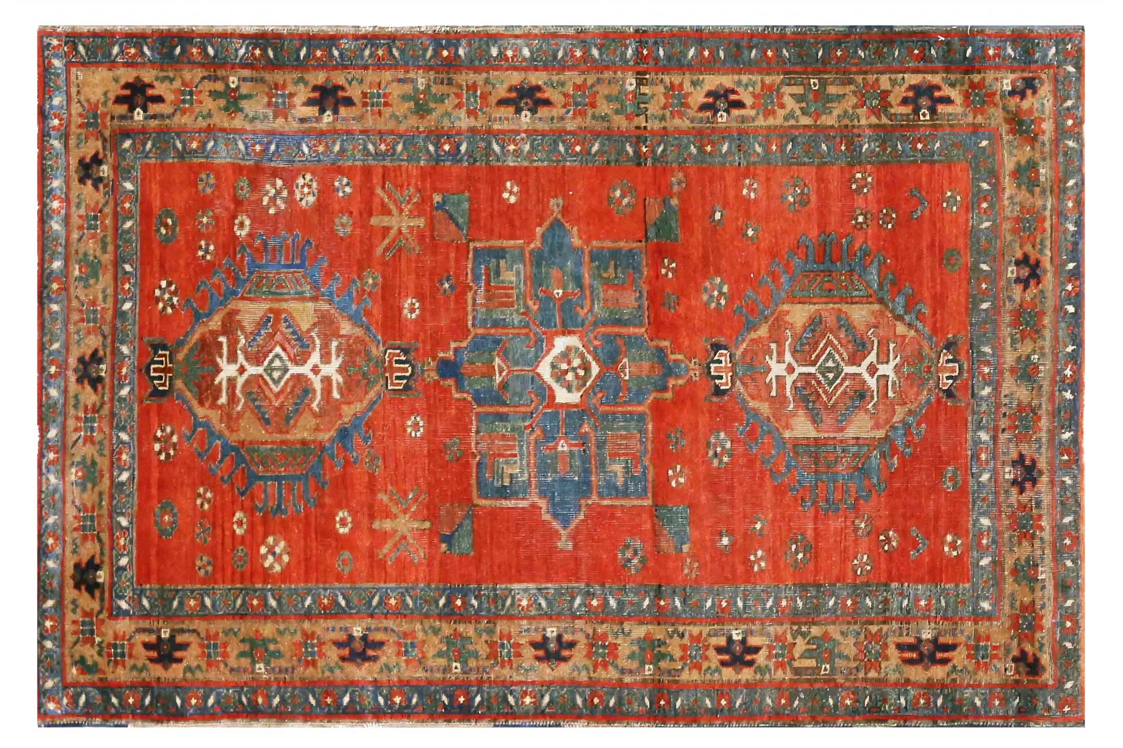 Antique Persian Azarbaijan Traditional Rug 70616