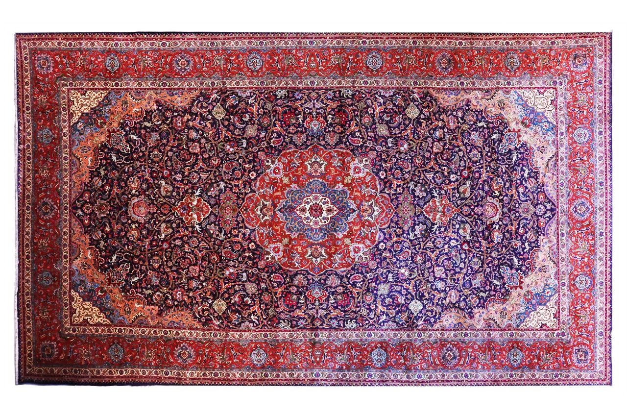Antique Persian Tabriz Traditional Rug 70618