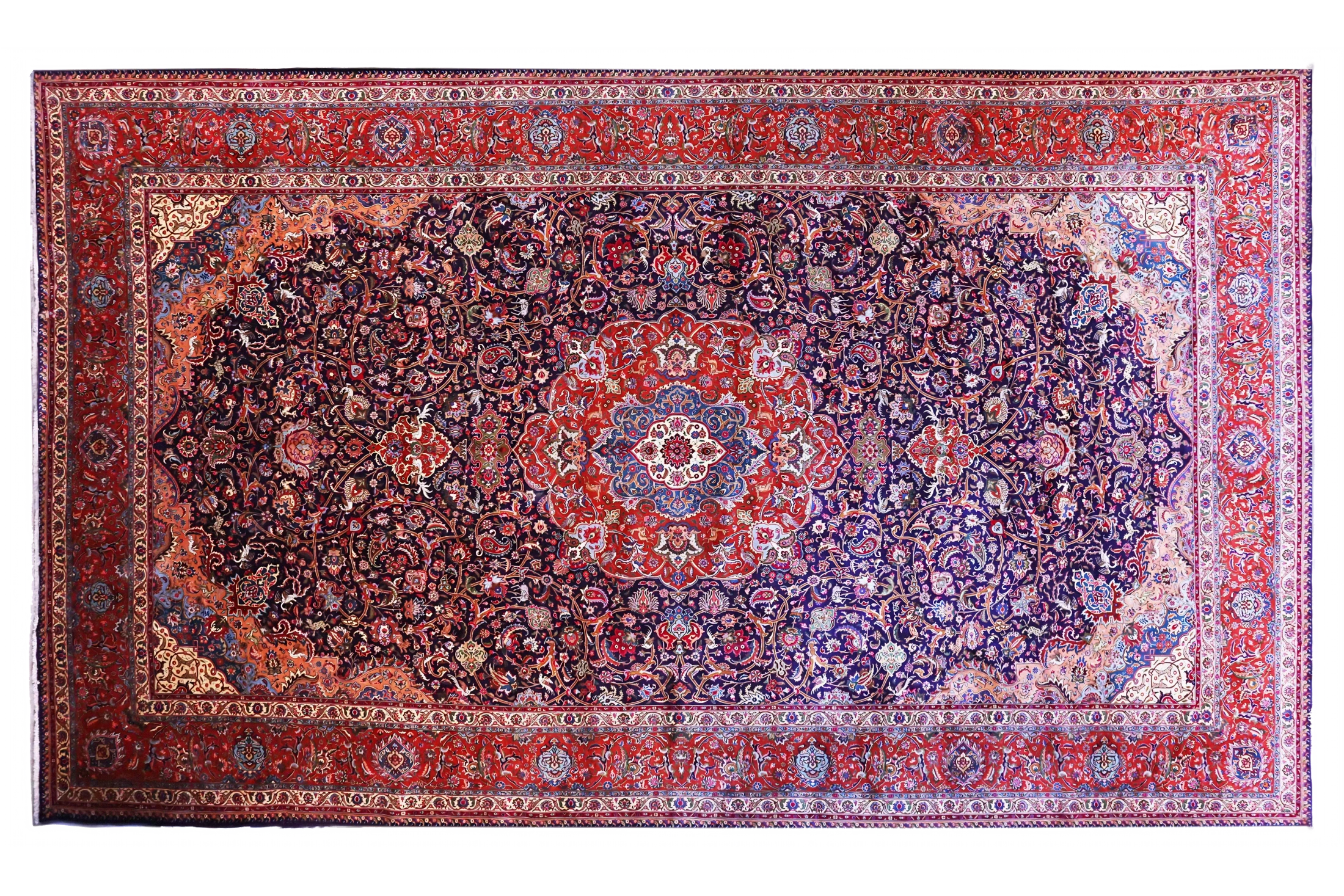Antique Persian Tabriz Traditional Rug 70618