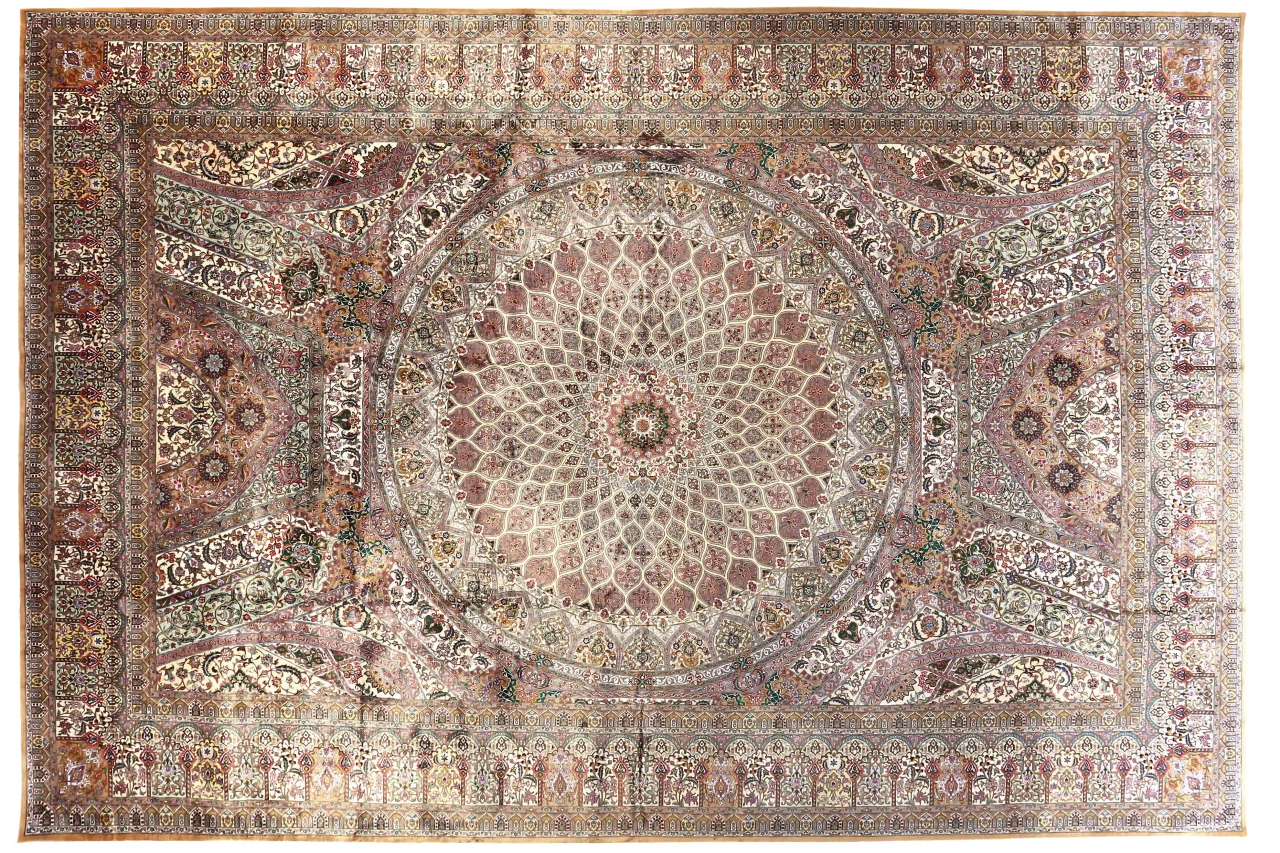 Persian Qum Silk Transitional Rug 70619