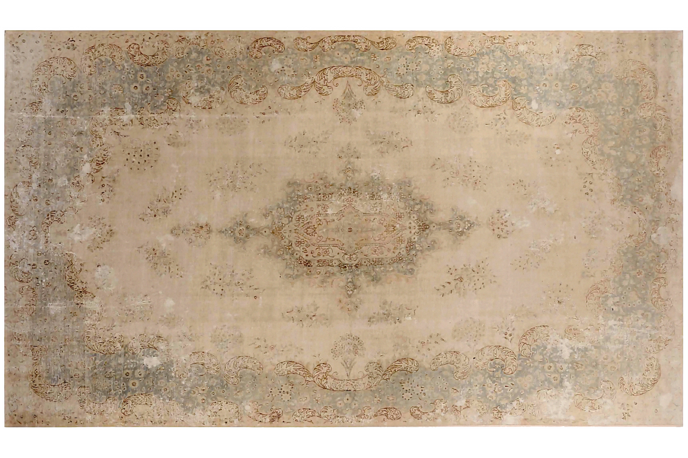 Antique Persian Kerman Transitional Rug 70626