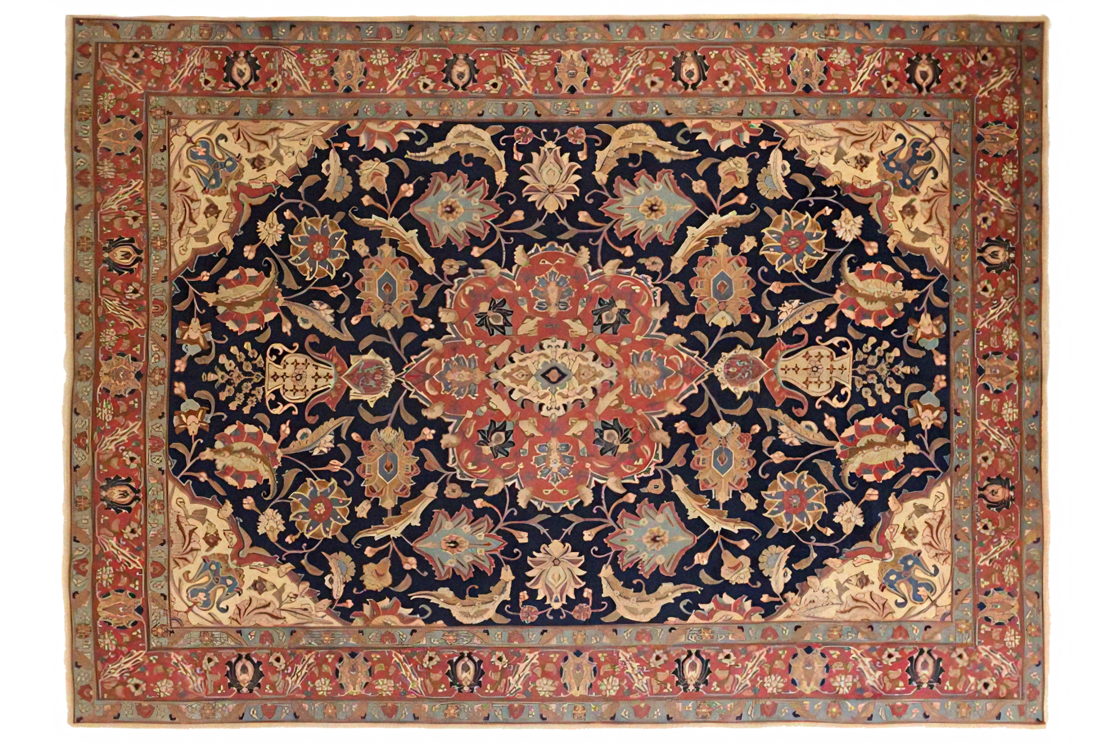 Antique Persian Traditional Rug 71098