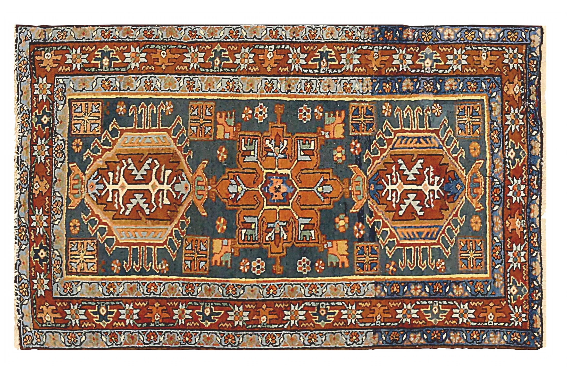 Antique Persian Heriz Traditional Rug 71170