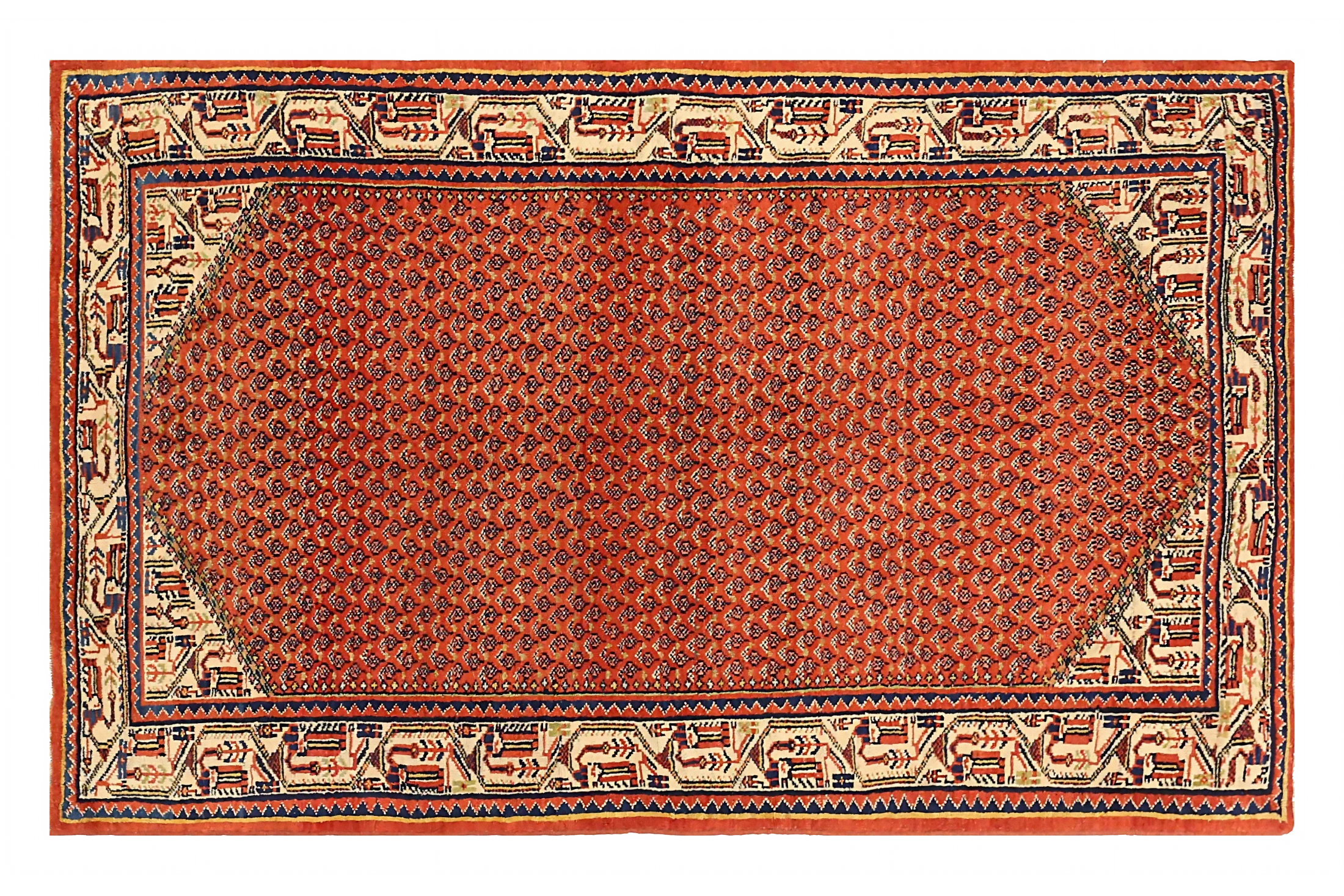 Antique Persian Malayer Traditional Rug 71323