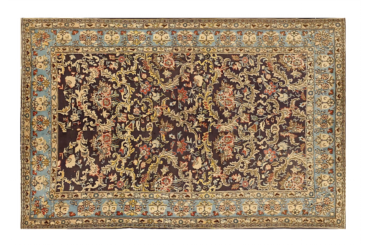 Antique Persian Qum Transitional Rug 71342