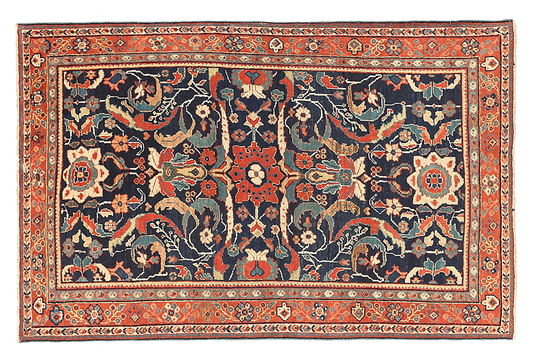 Antique Persian Mahal Traditional Rug 71414