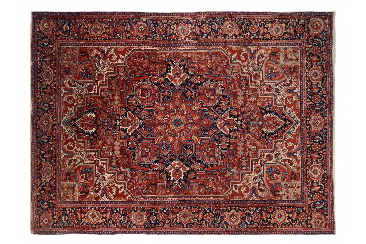 Antique Persian Heriz Traditional Rug 71416