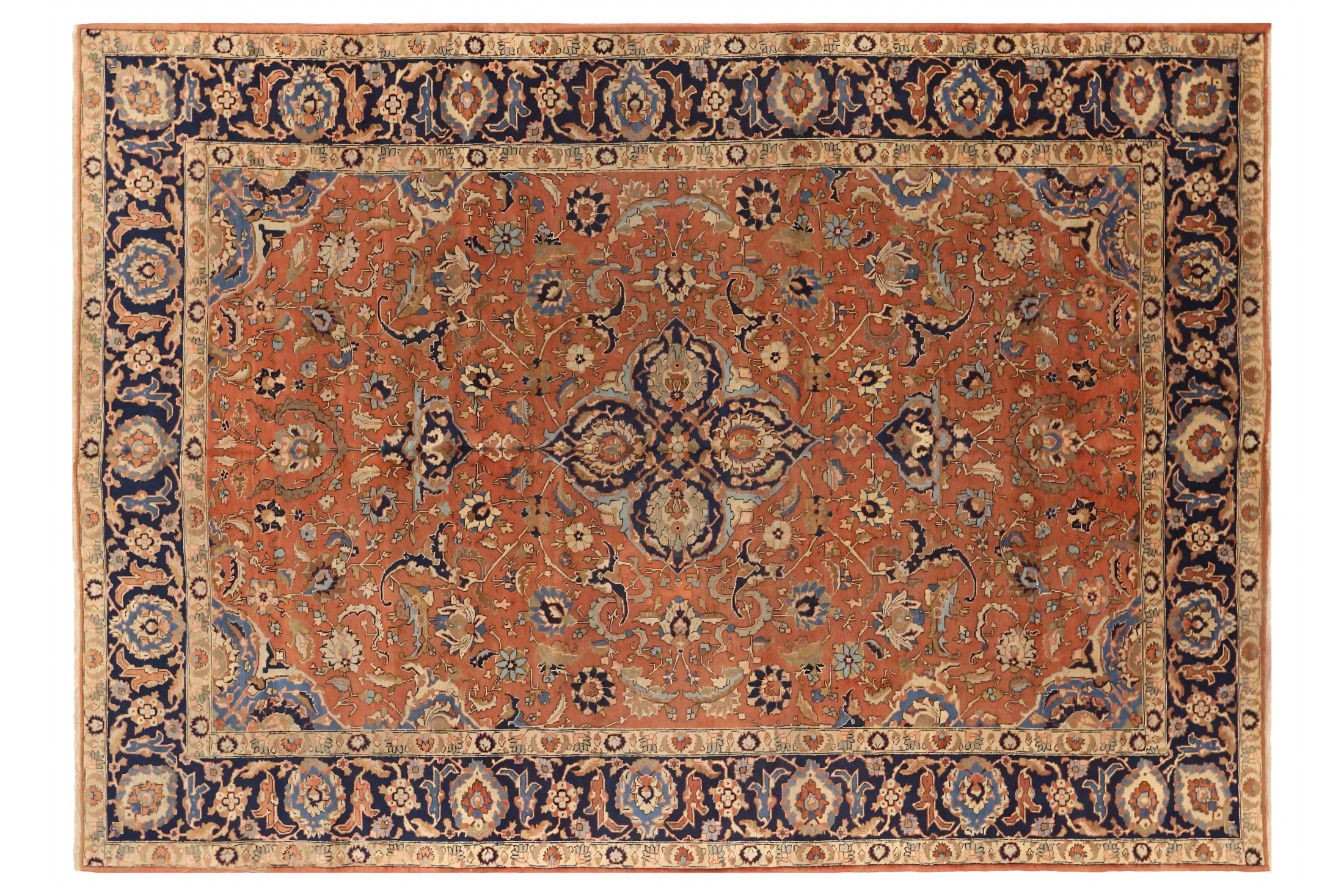 Antique Persian Tabriz Traditional Rug 71446
